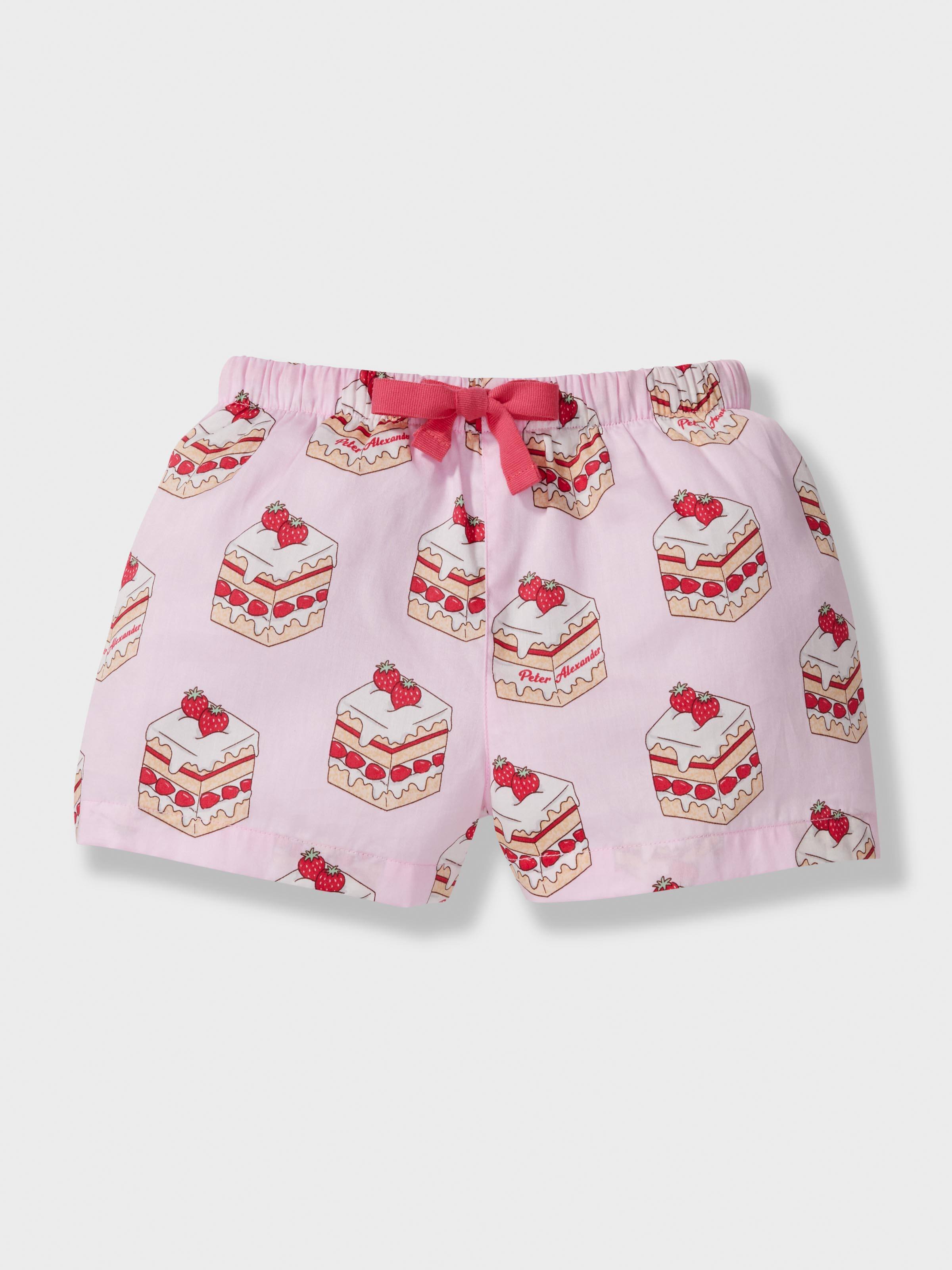 Jnr Girls Strawberry Short Pj Set