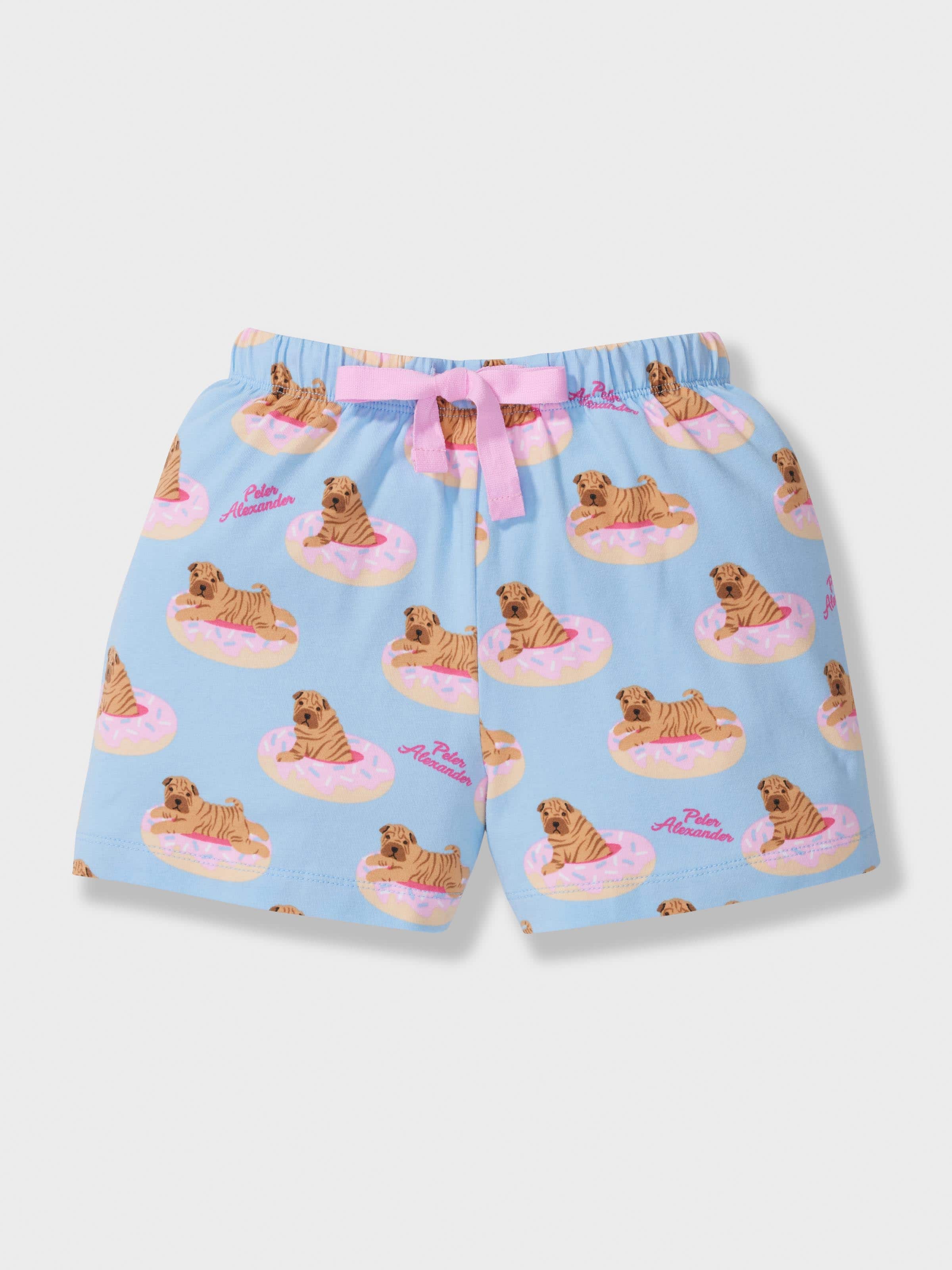 Girls Donut Dog Short Pj Set