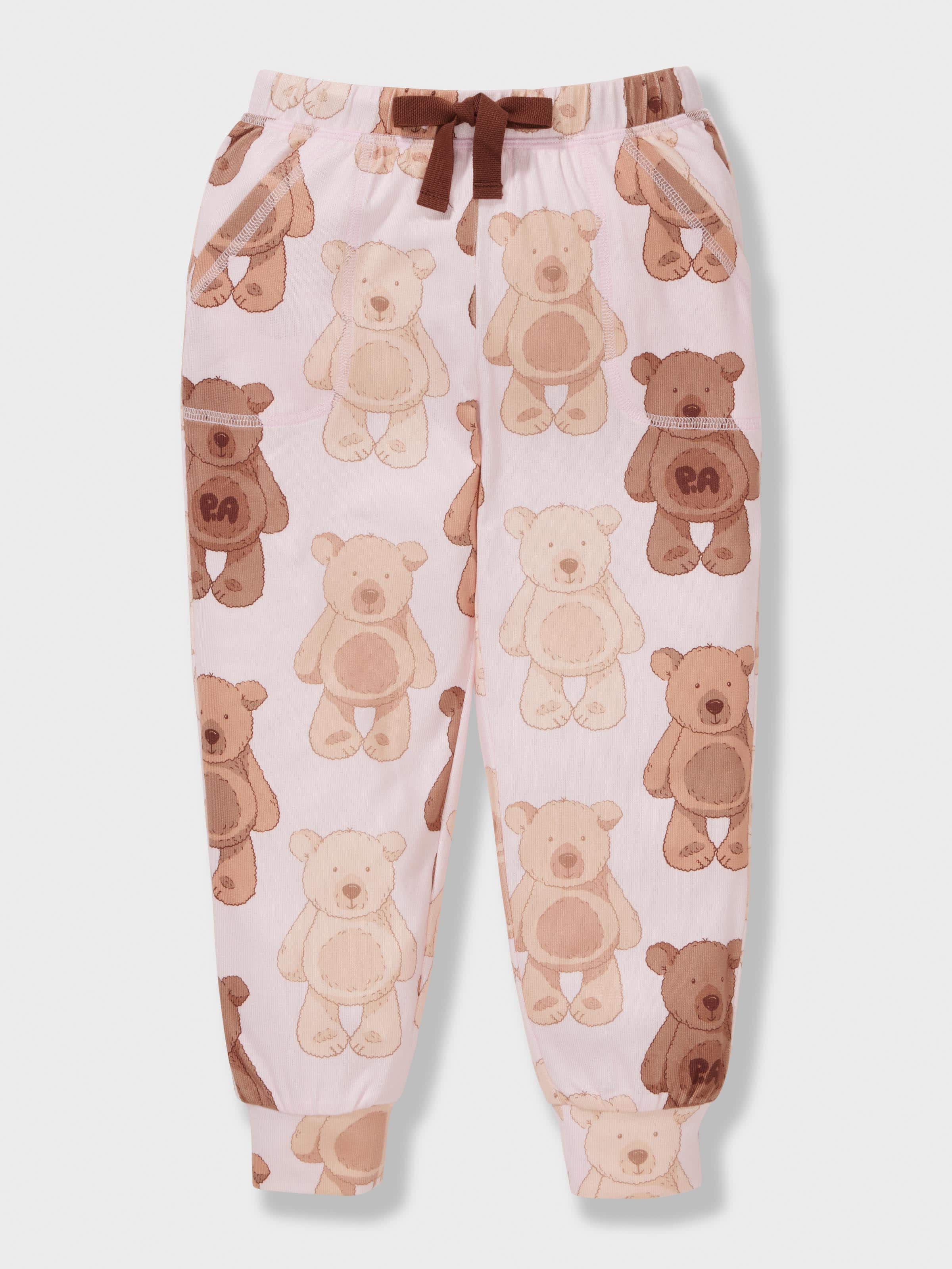 Girls Teddy Bears Long Plush Pj Set