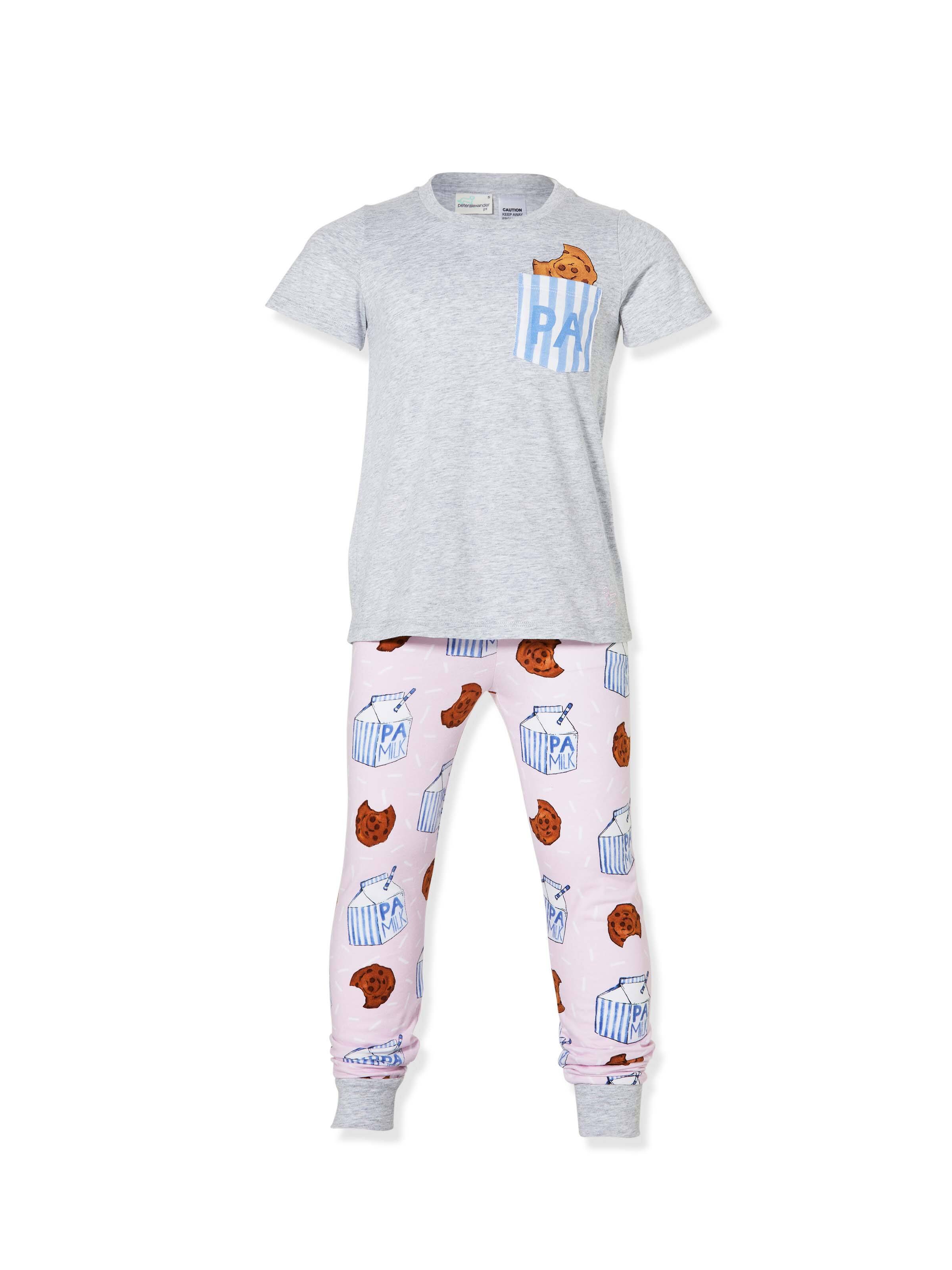 Jnr Girls Milk & Cookie Long Pj Set