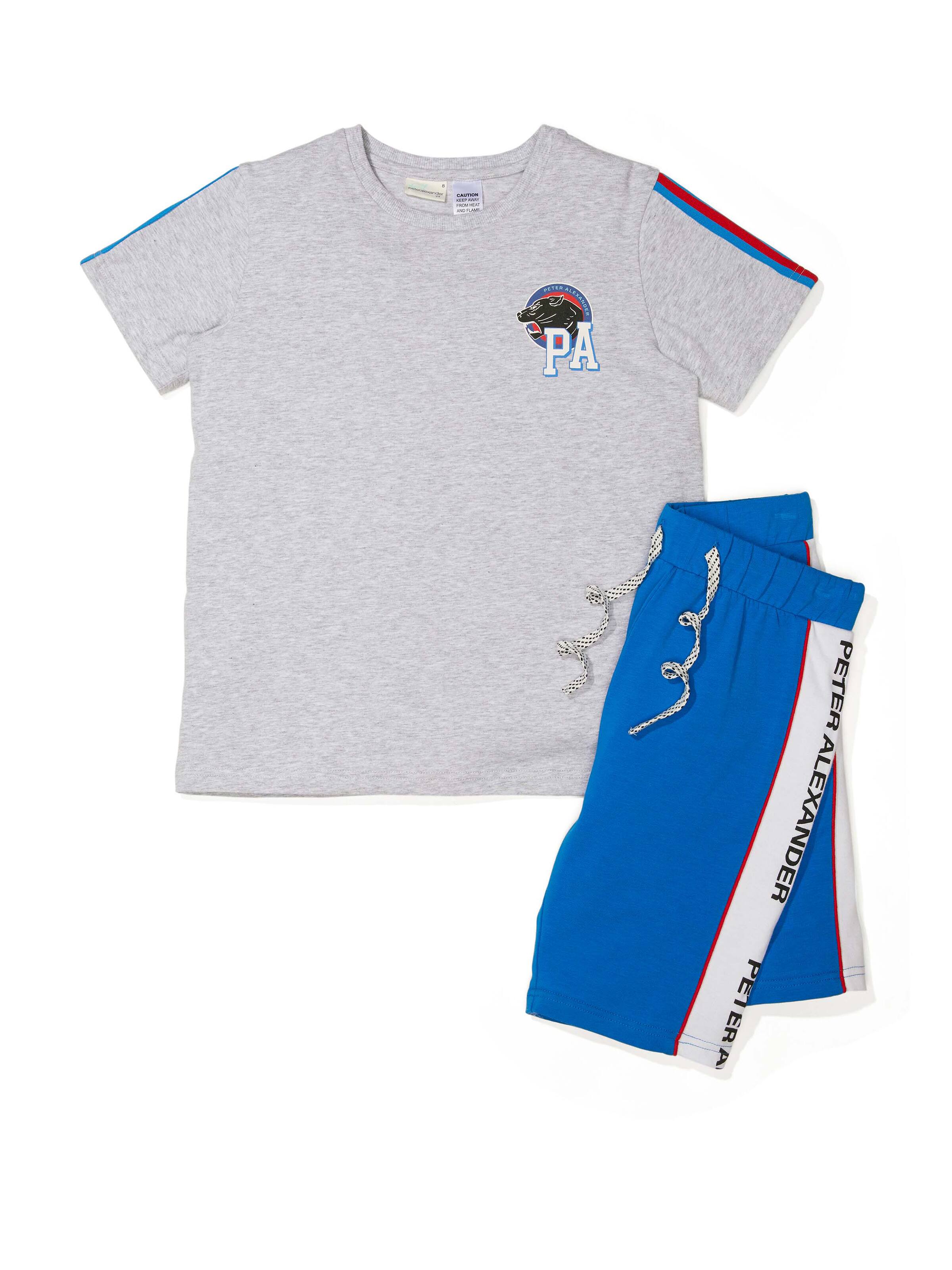 Boys Track Short Sleeve Pj Set