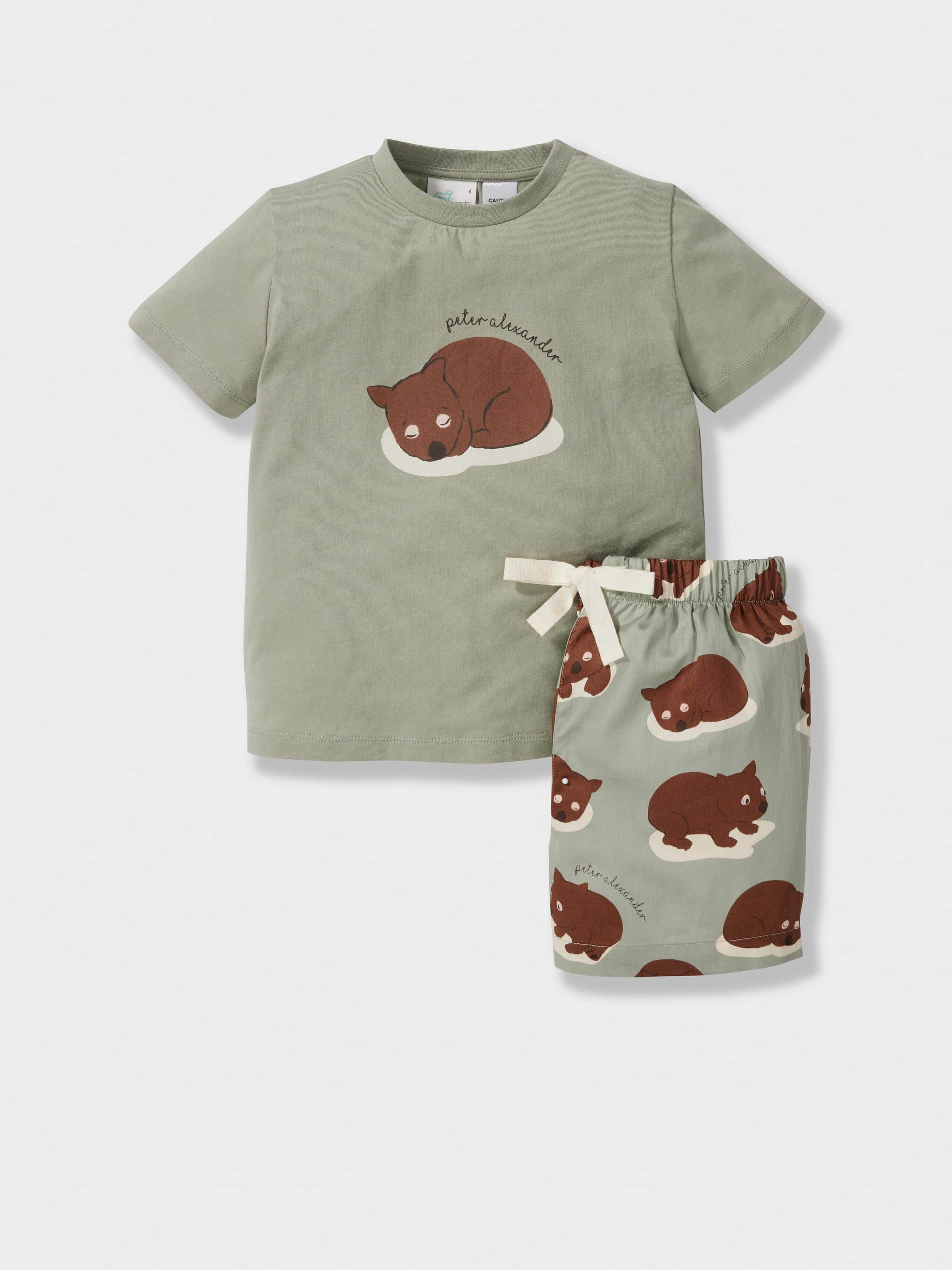Jnr Boys Wombat Short Pj Set
