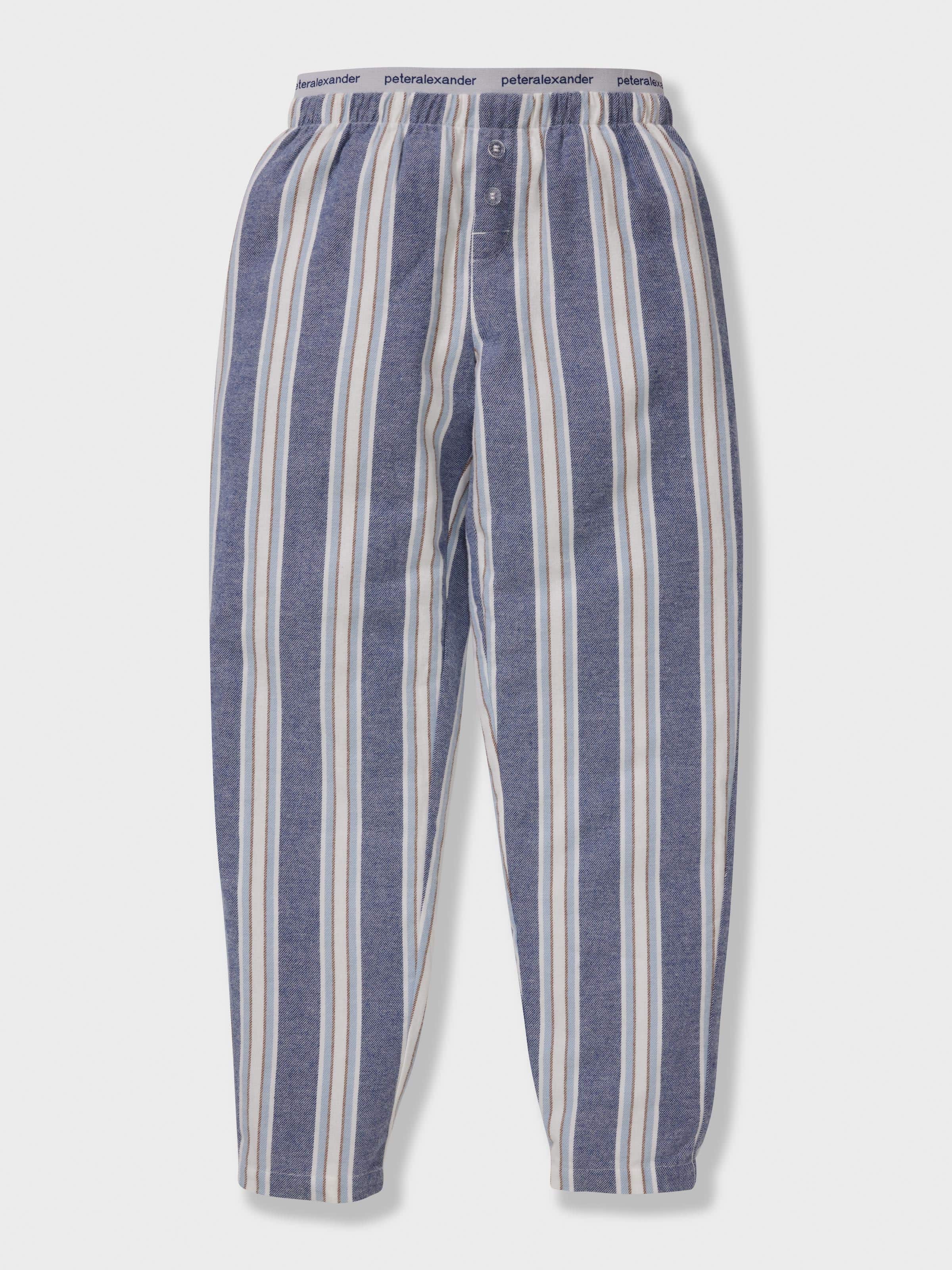 Boys Blue Stripe Long Pj Set