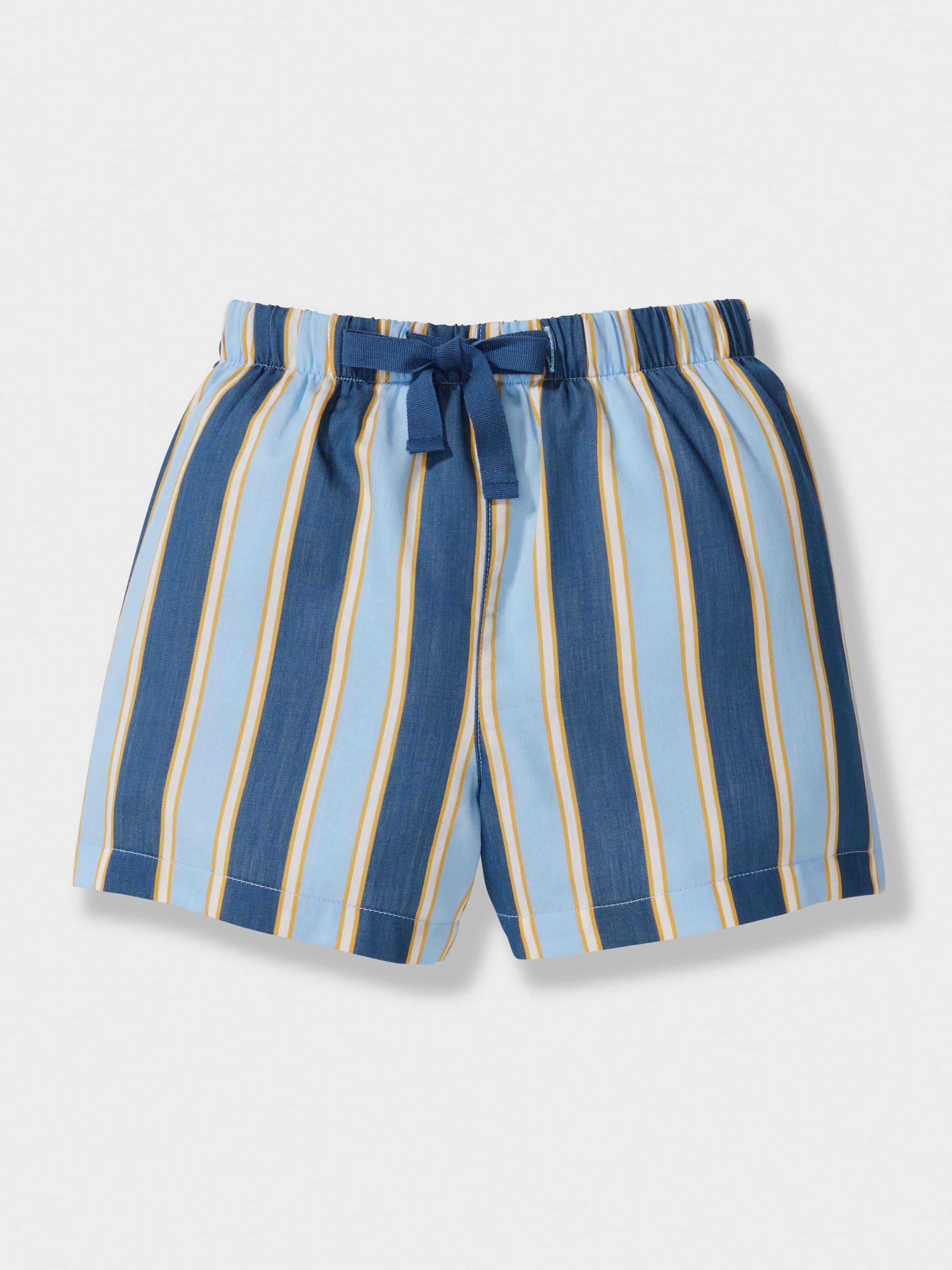 Jnr Boys Blue Stripes Short Pj Set