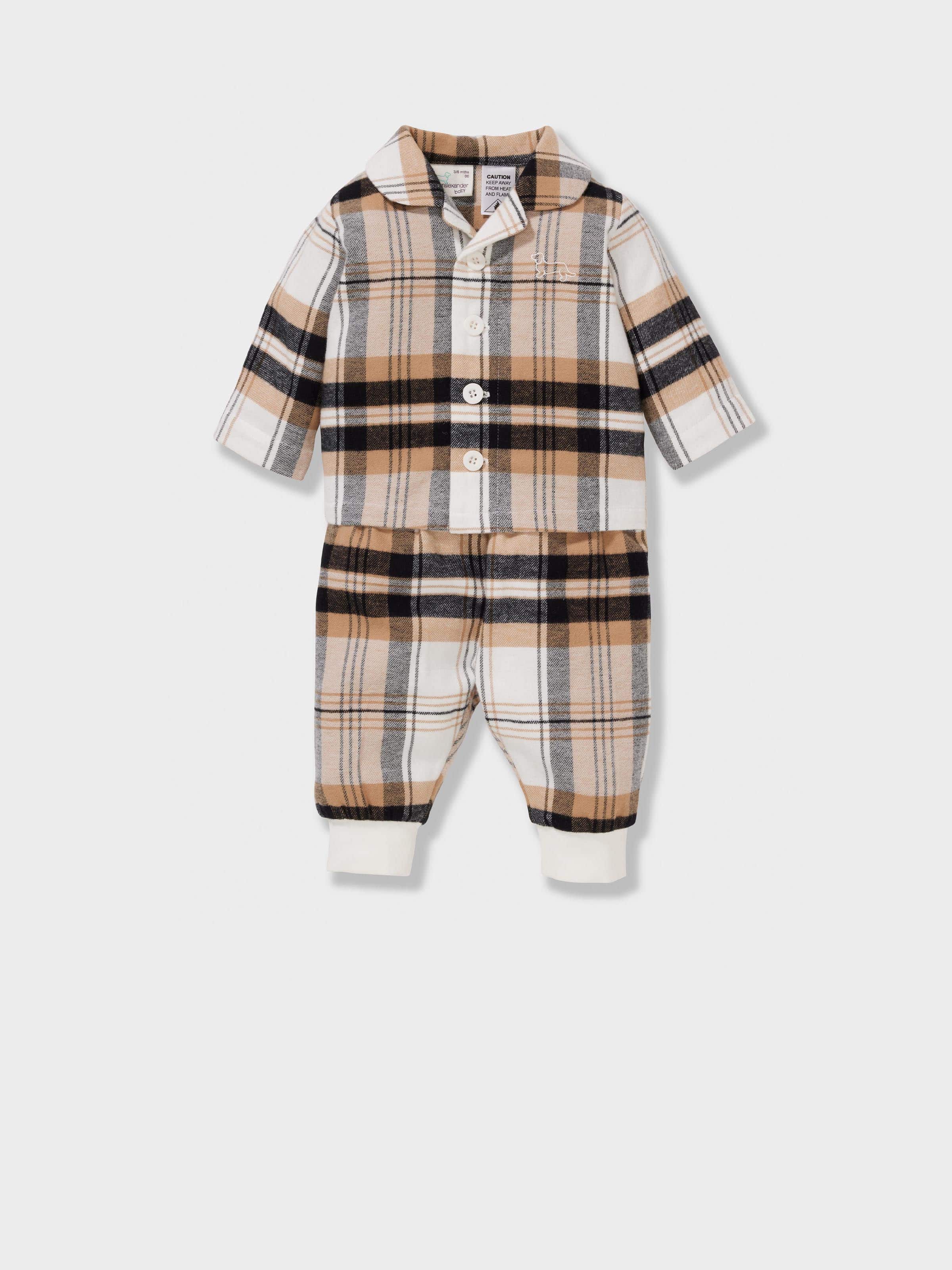 Baby Boy Classic Check Long Pj Set