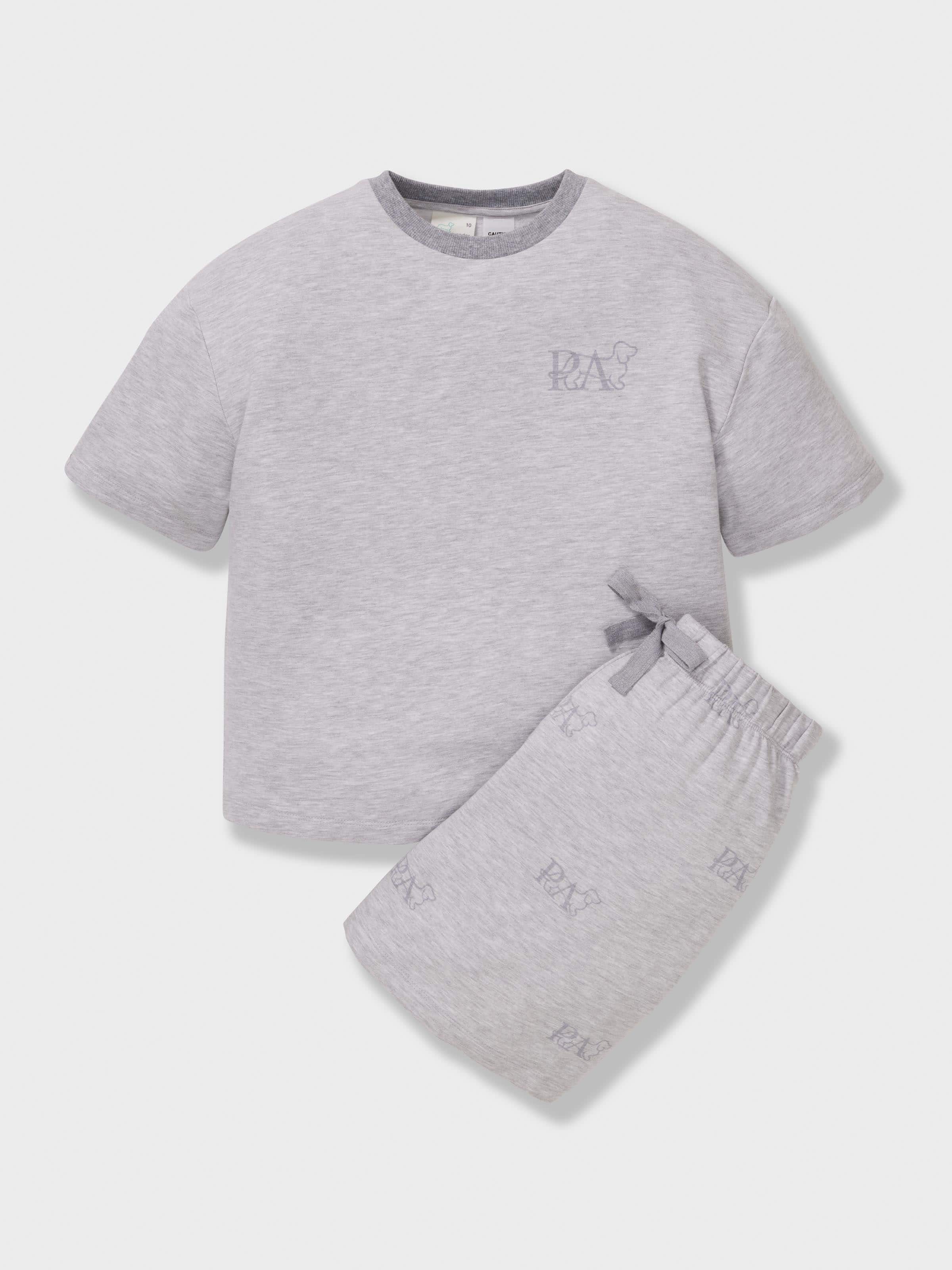 Boys Heritage Grey Short Pj Set