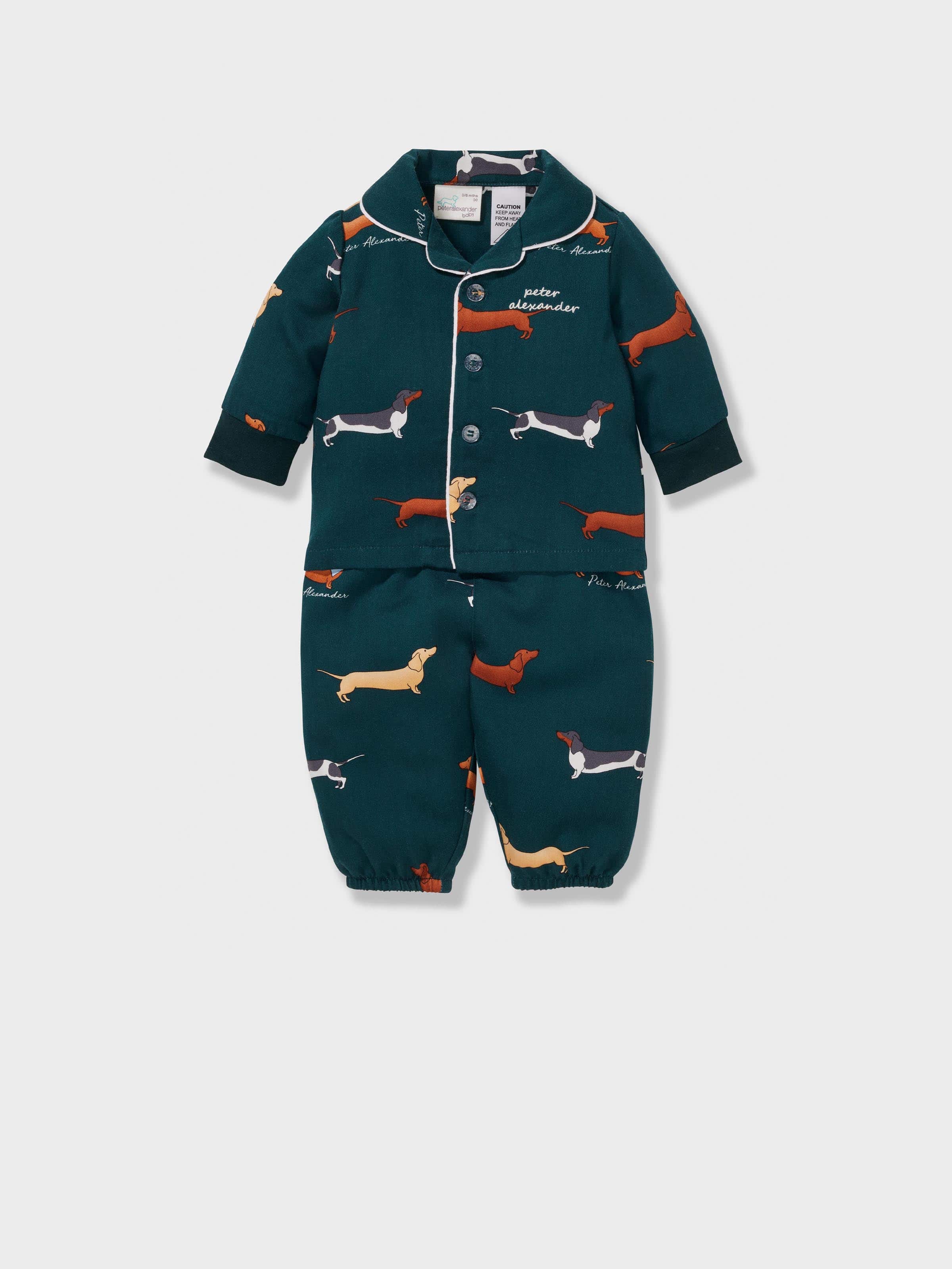 Baby Dachshund Print Long Classic Pj Set