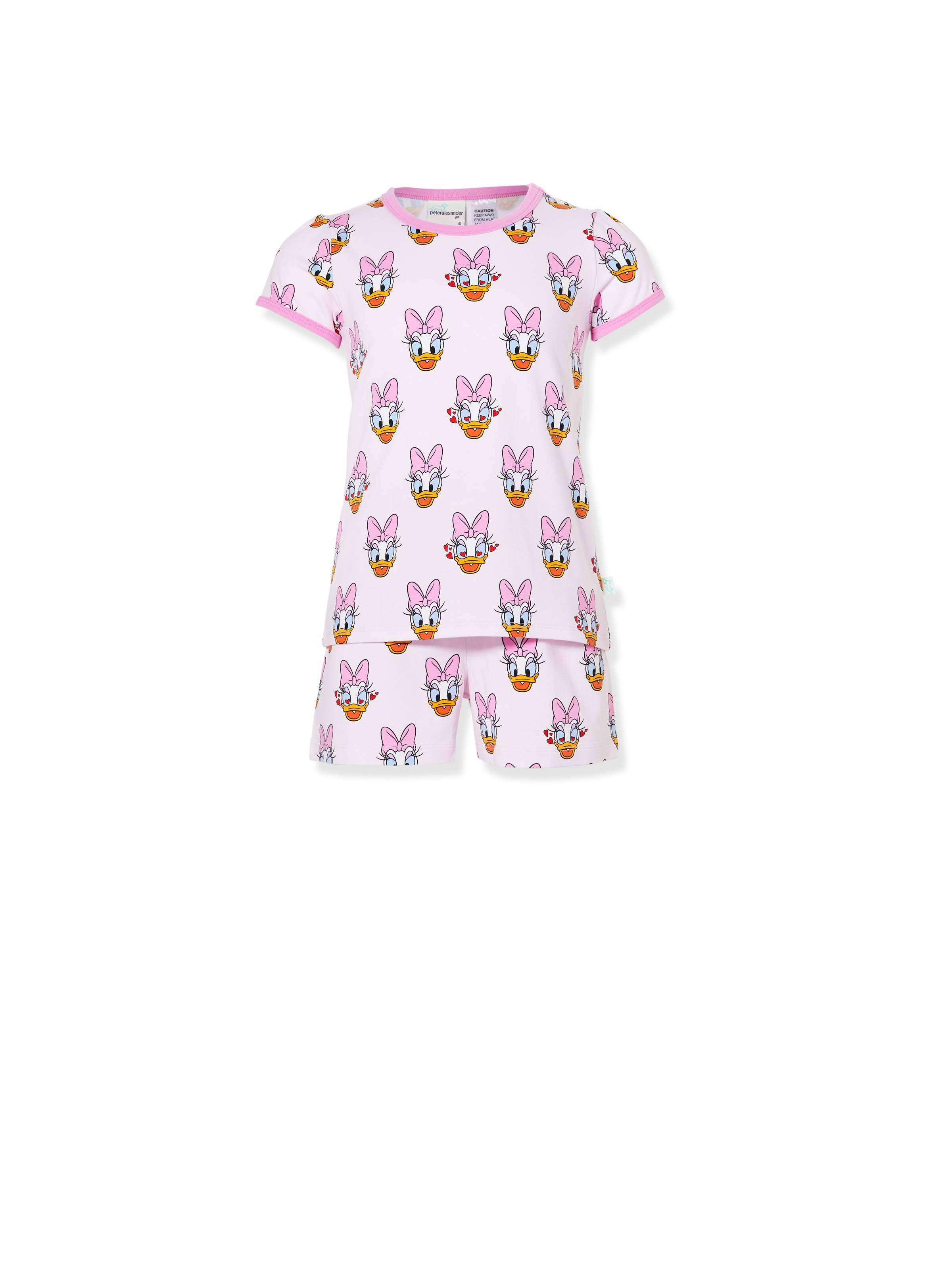 Jnr Girls Pink Daisy Duck Pj Set