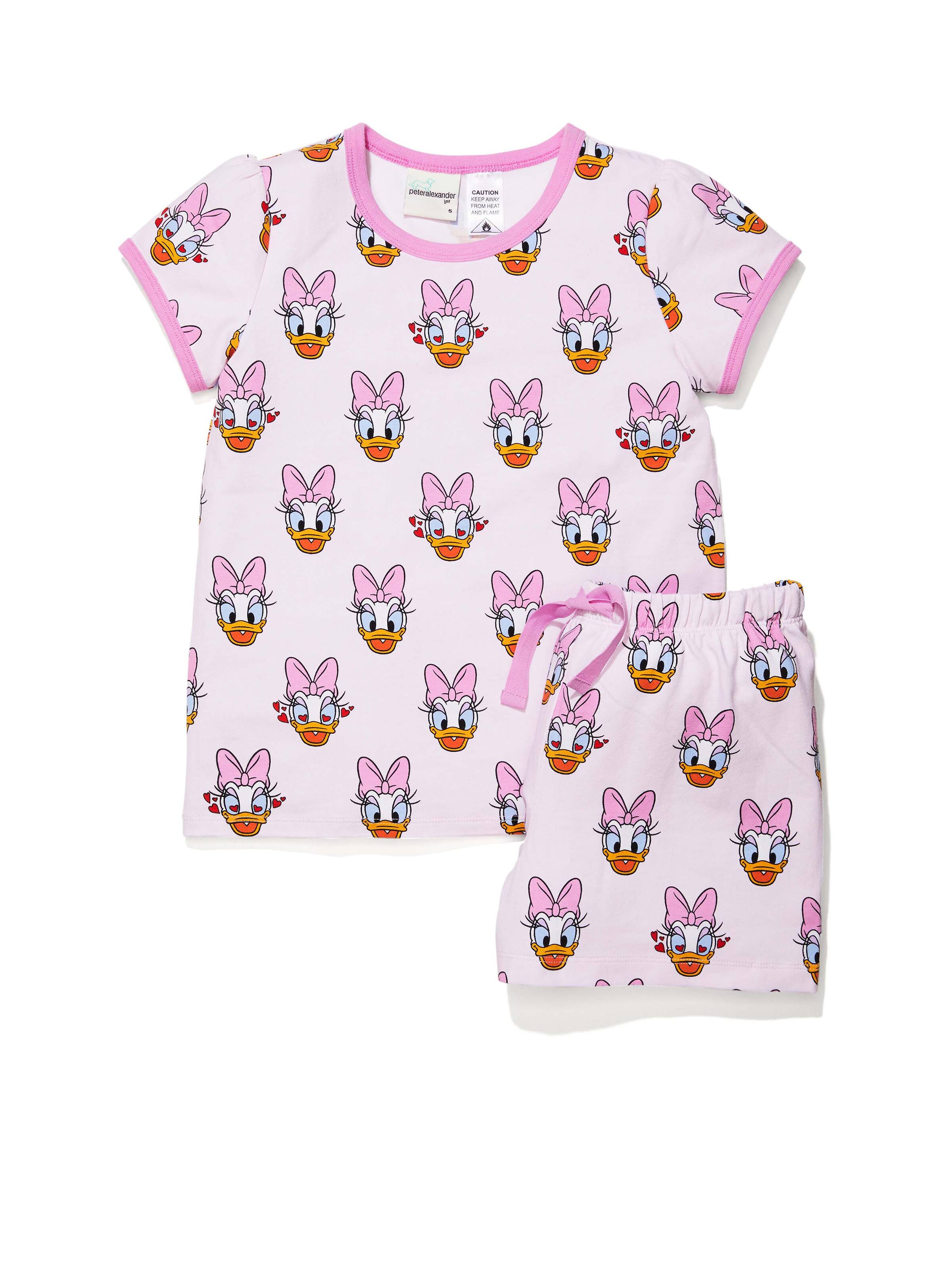 Jnr Girls Pink Daisy Duck Pj Set