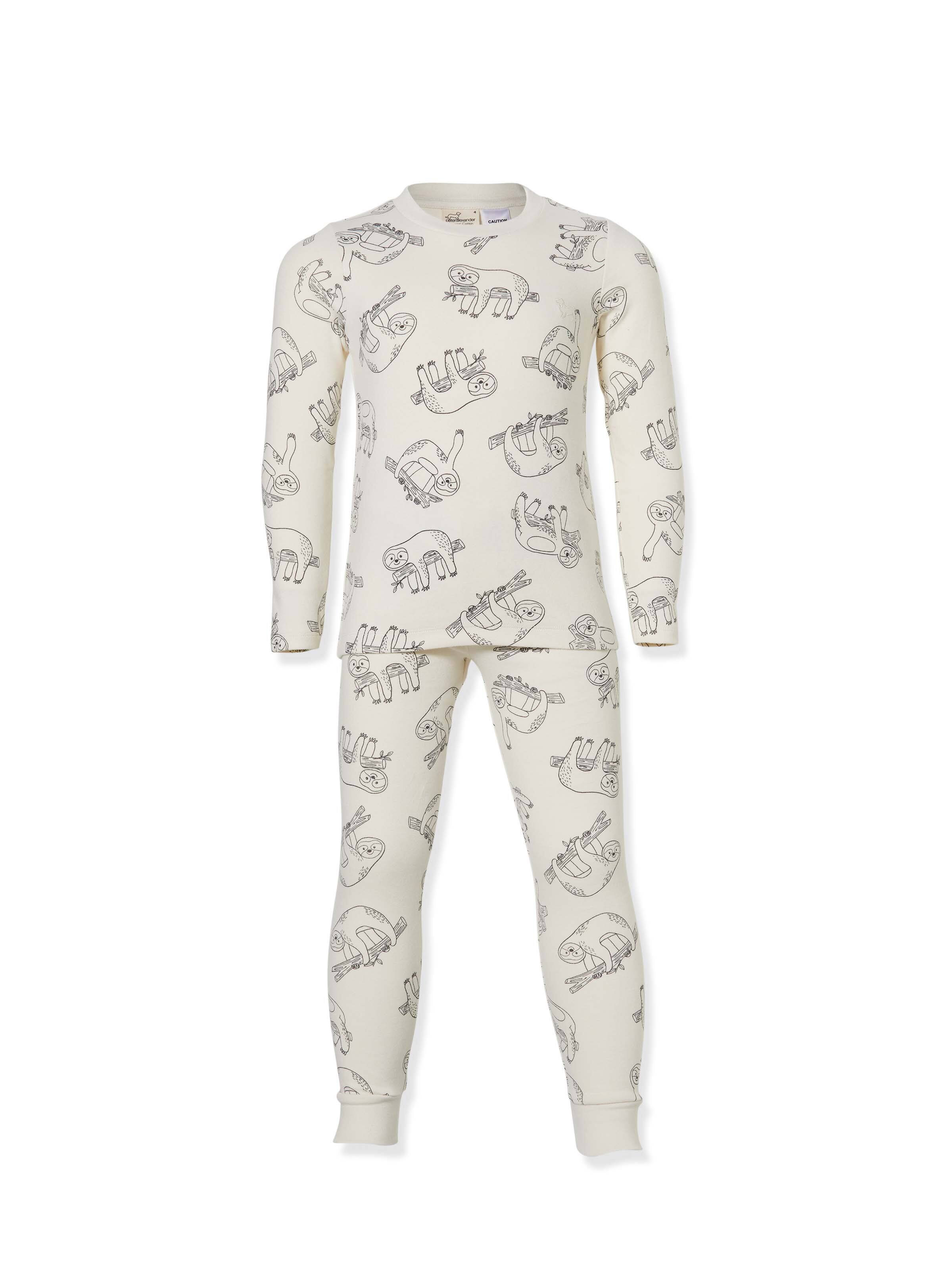 Jnr Kids 100% Organic Sloth Pj Set