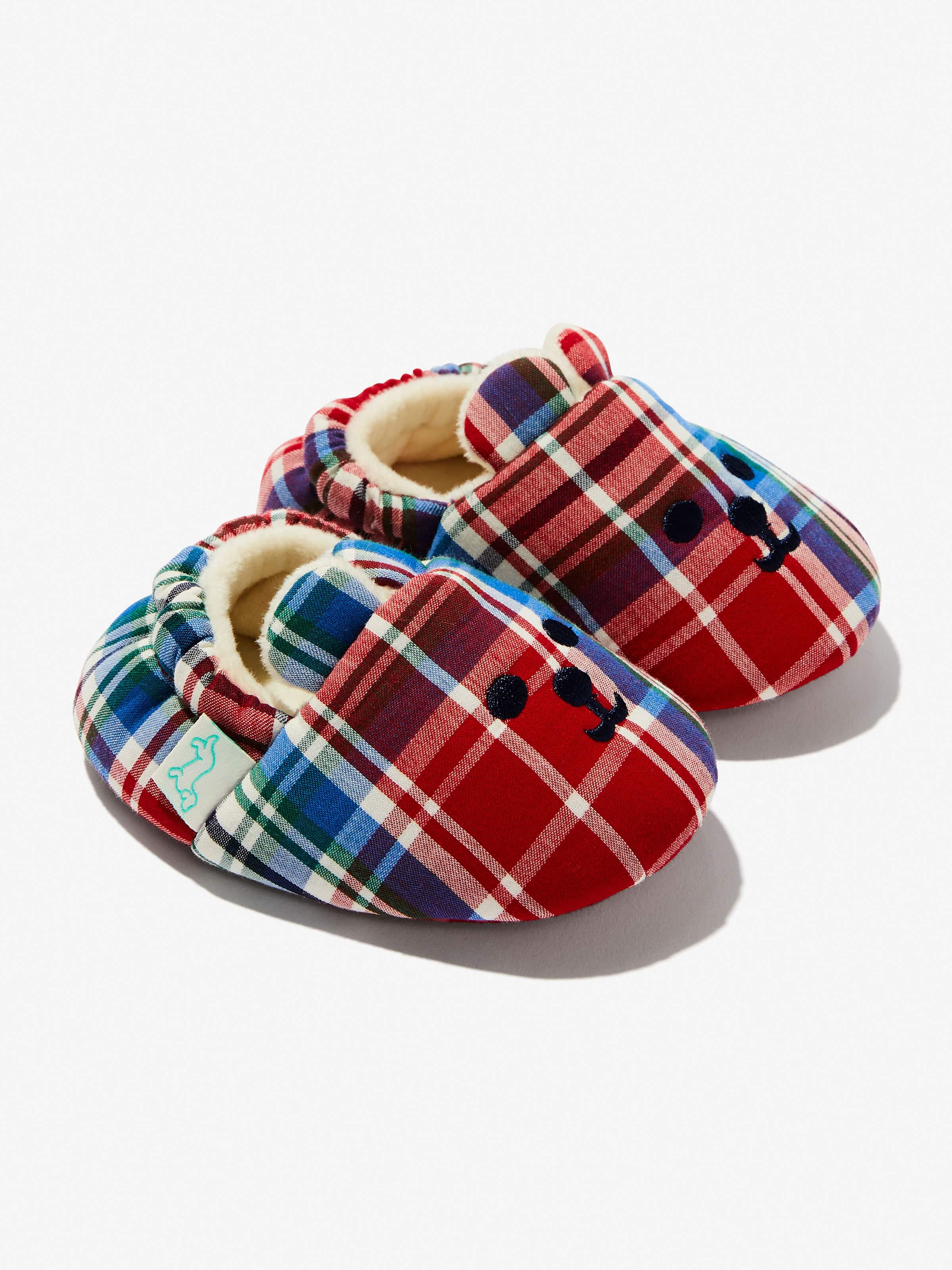 tartan baby booties