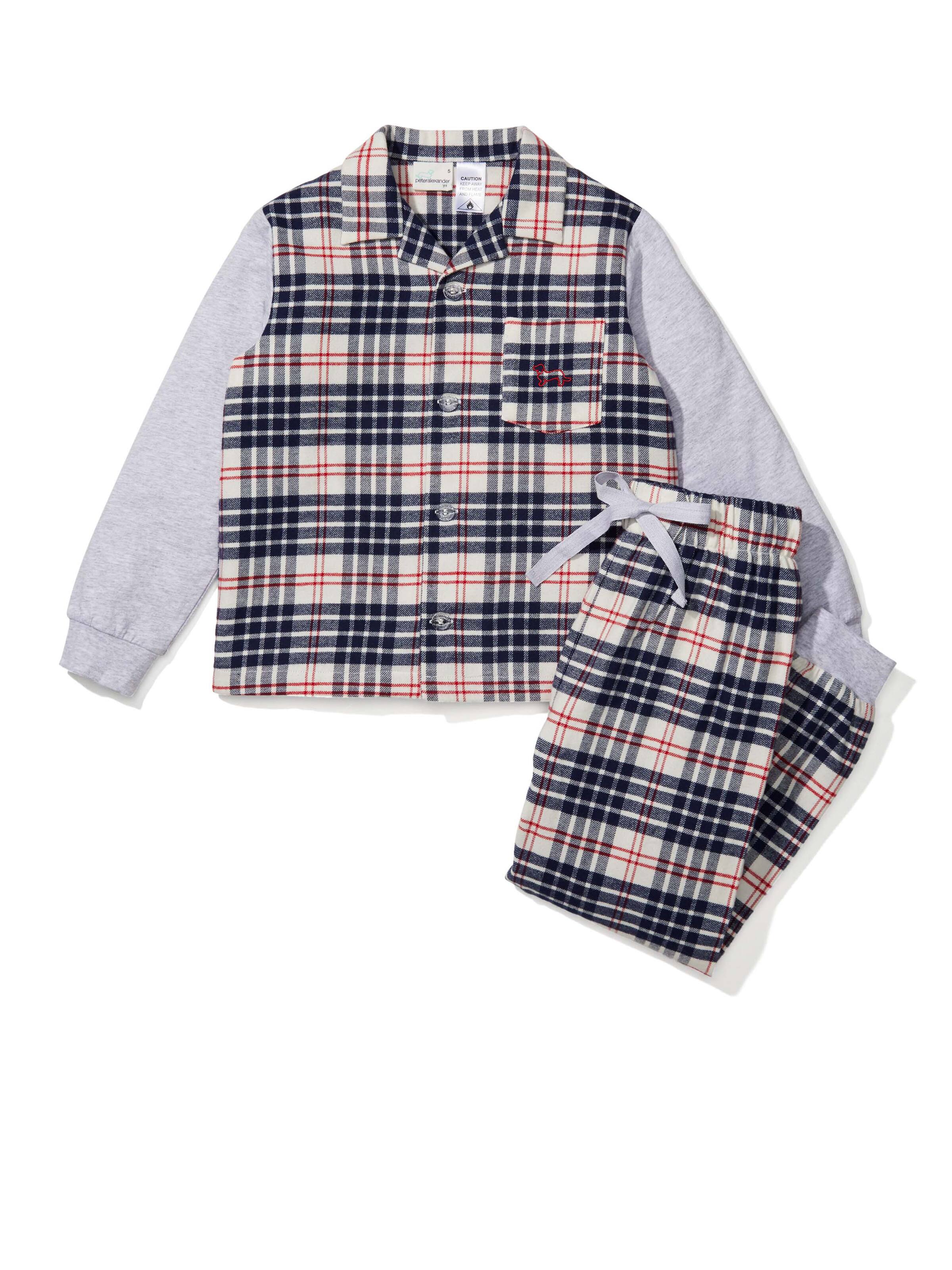Jnr Boys Winter Check Flannelette Pj Set