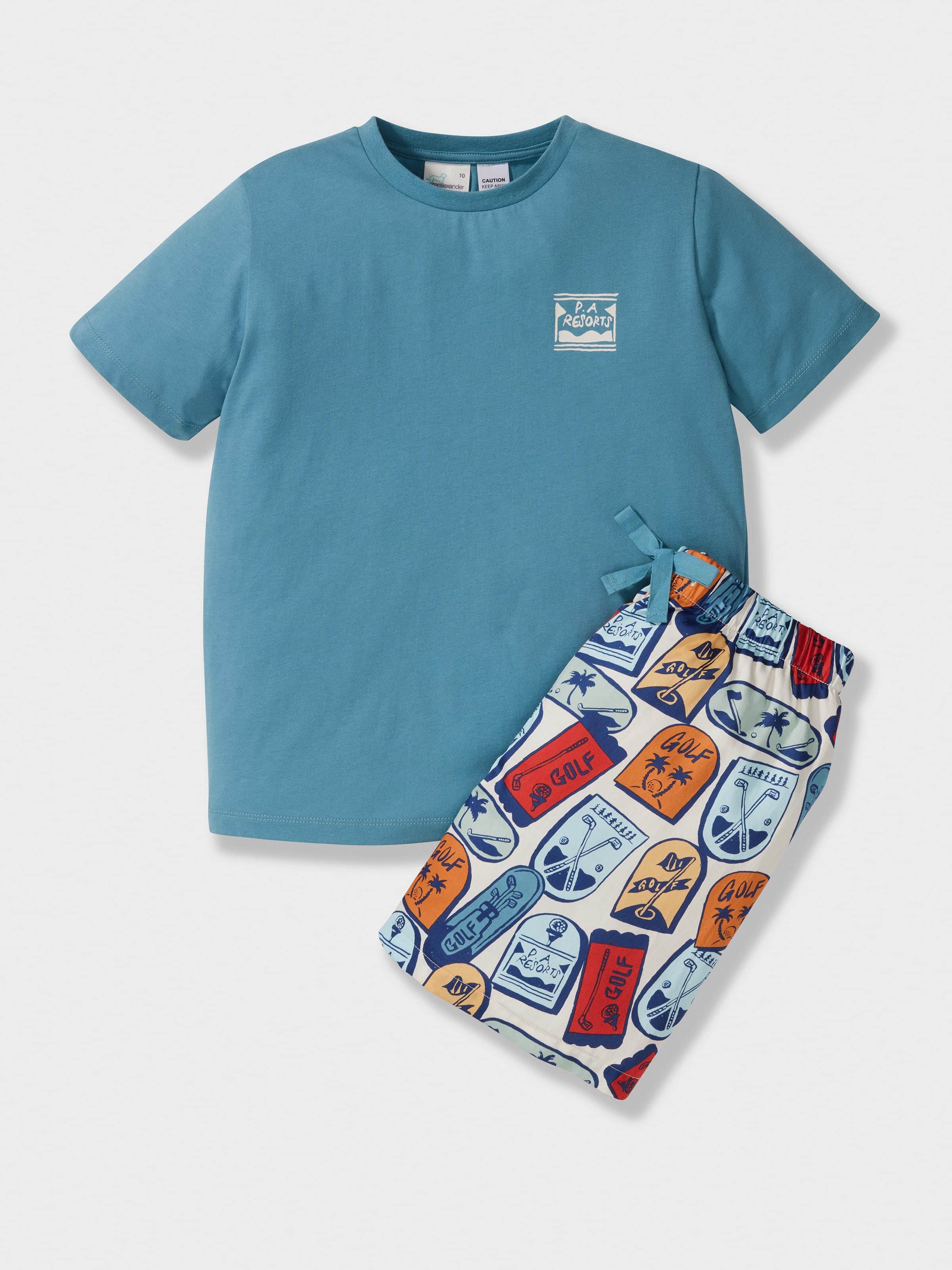 Boys Golf Resort Short Pj Set