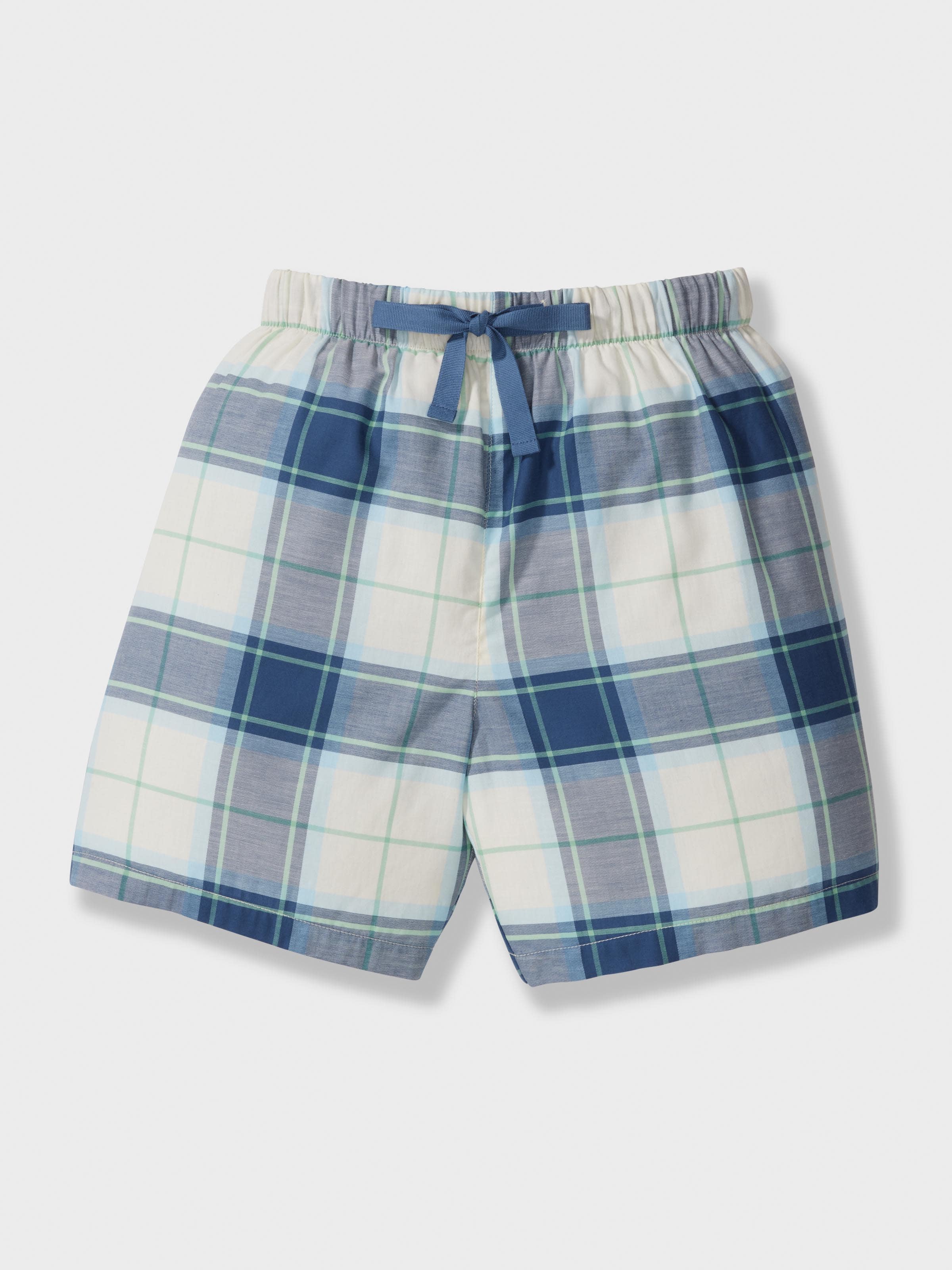 Boys Blue Check Short Pj Set