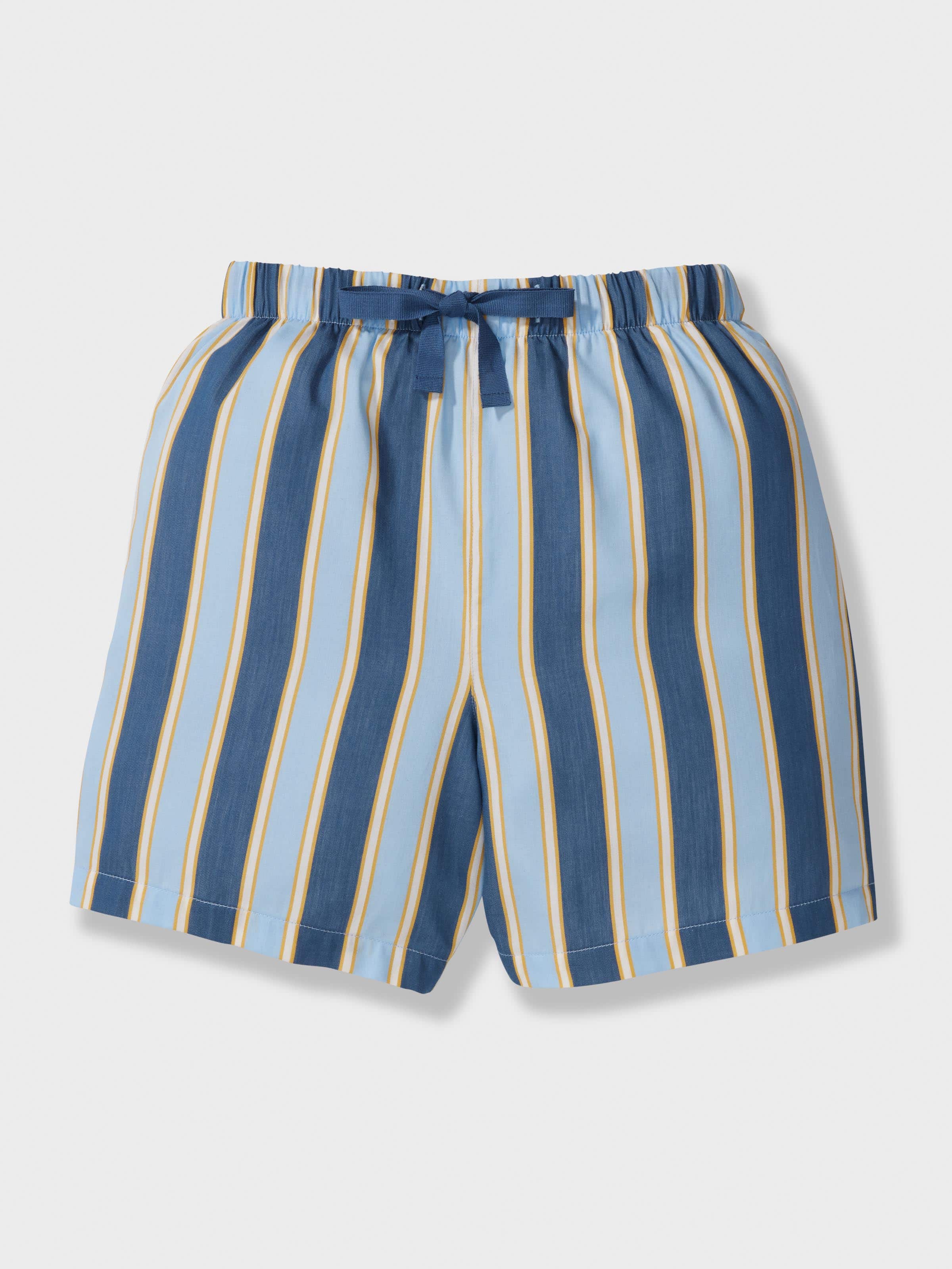 Boys Blue Stripes Short Pj Set