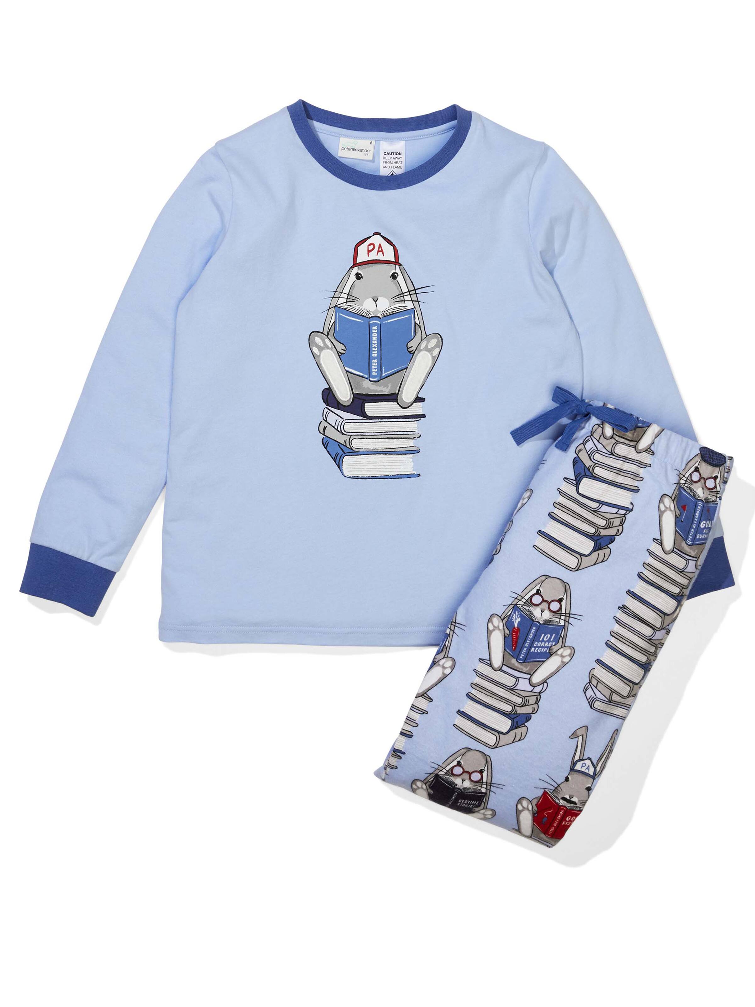 Boys Book Bunny Flannelette Long Pj Set