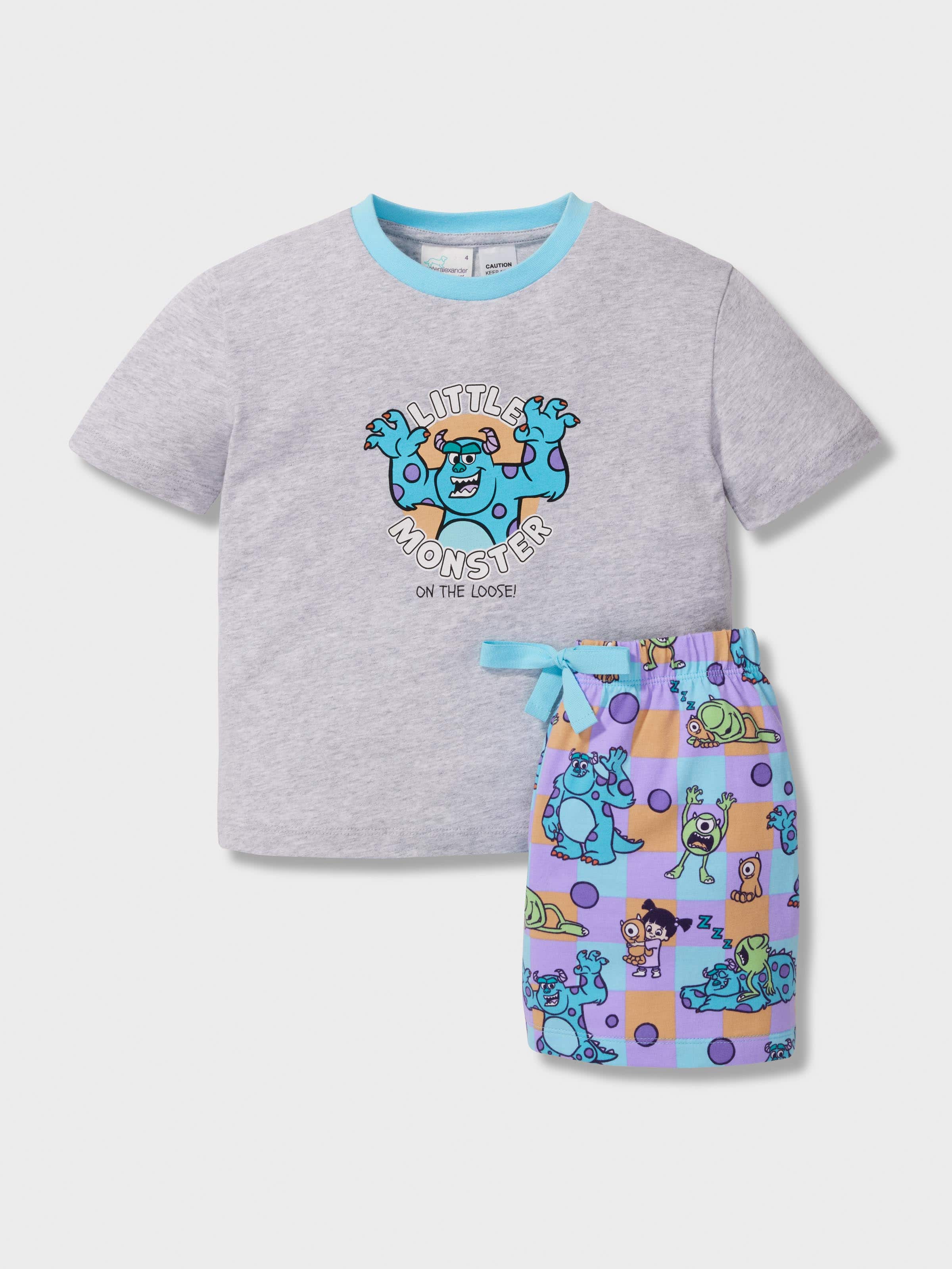Jnr Boys Monsters Inc Short Pj Set