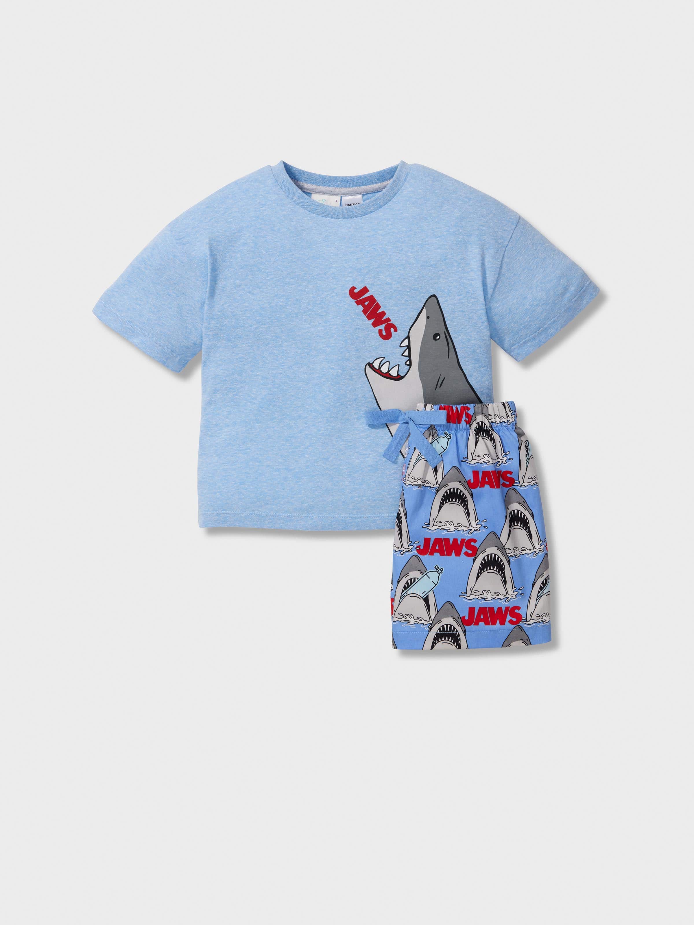 Jnr Boys Jaws Short Pj Set