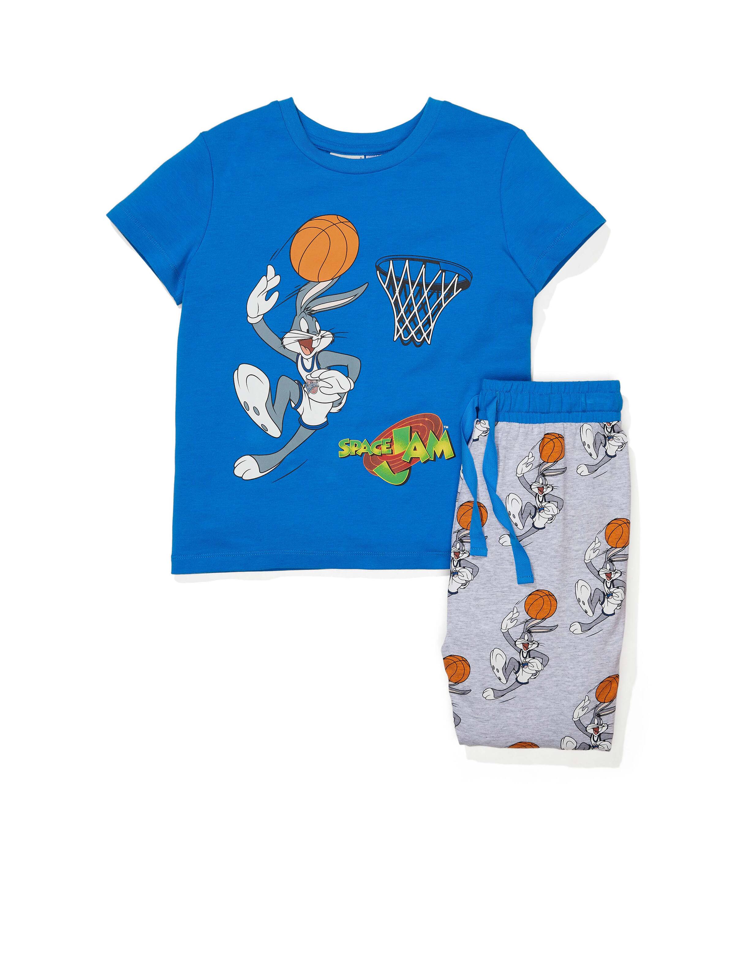 Jnr Boys Bugs Bunny Short Sleeve Pj Set