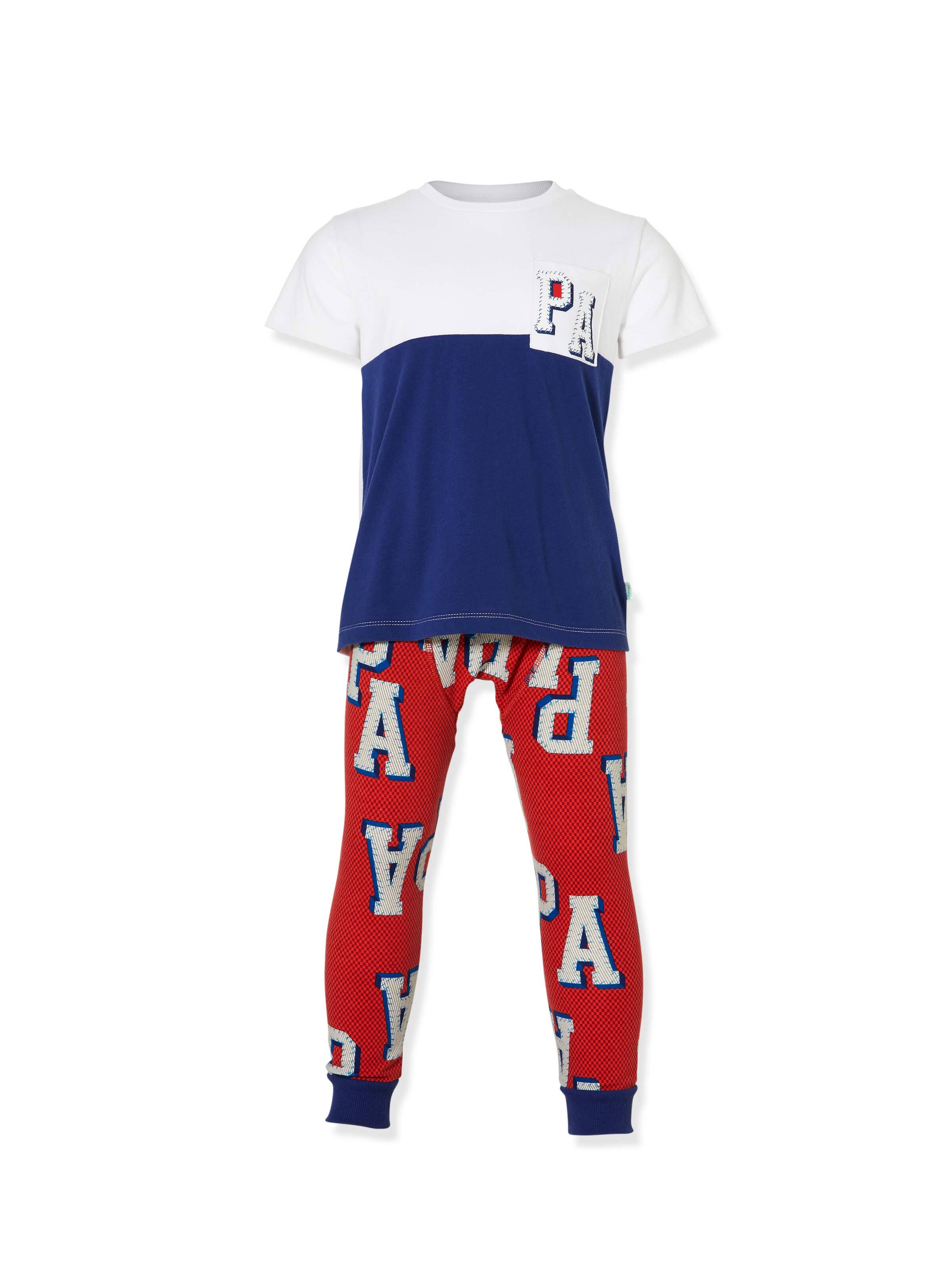 Jnr Boys P.A. Patch Short Sleeve Pj Set