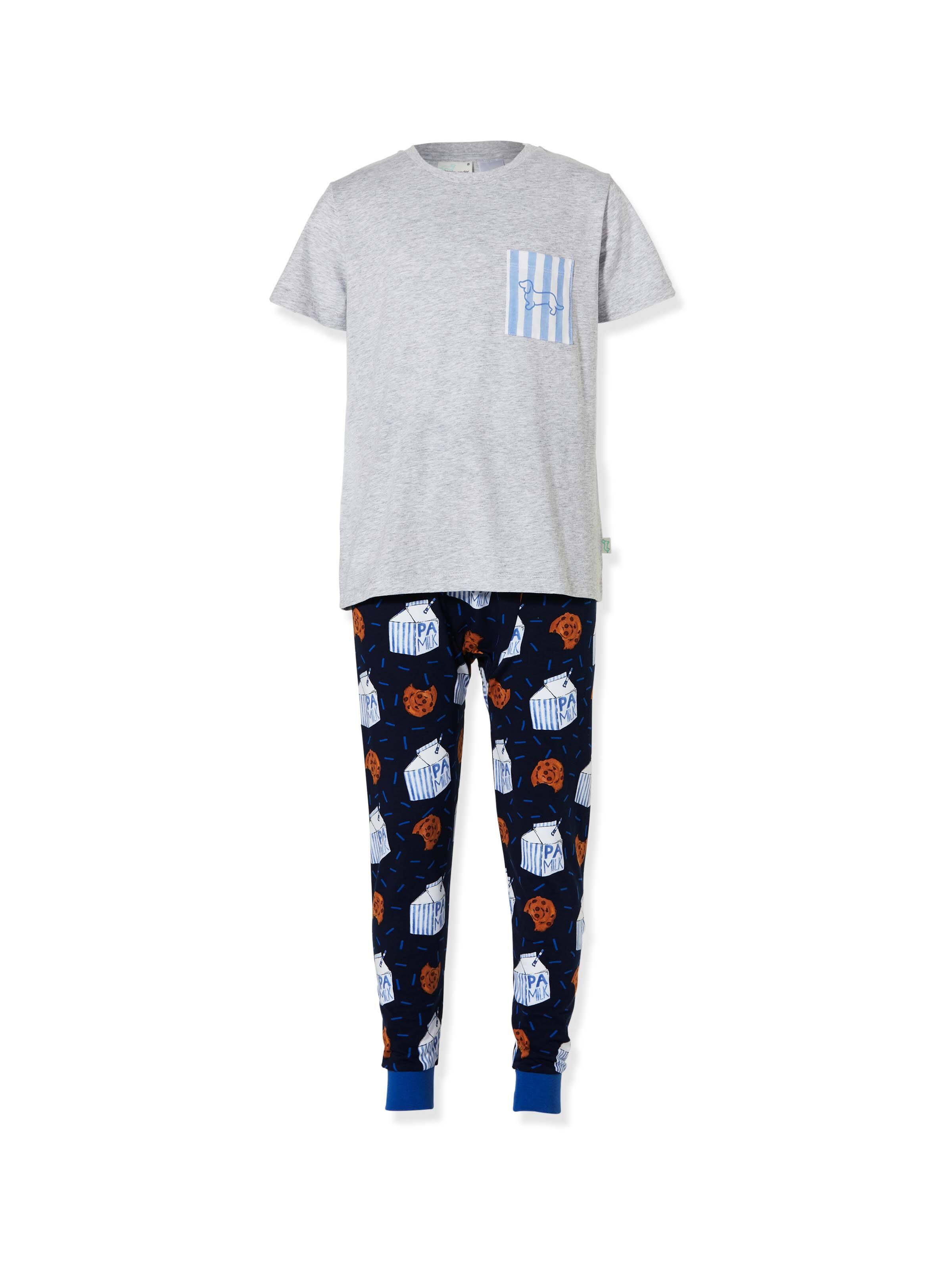 Boys Milk & Cookie Short Sleeve Pj Set
