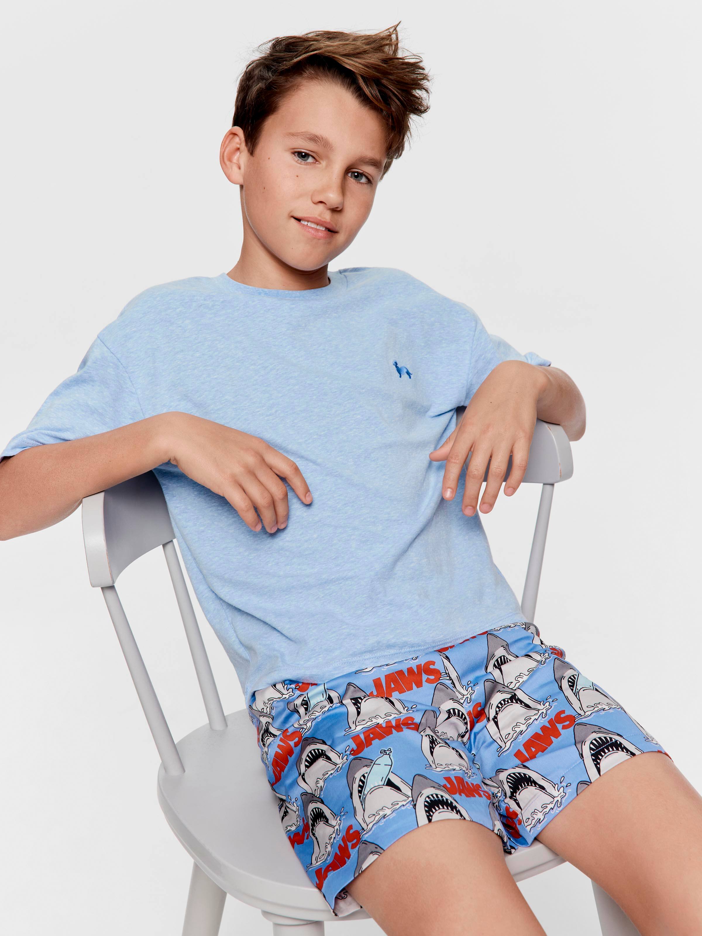 Boys Jaws Short Print Pj Set
