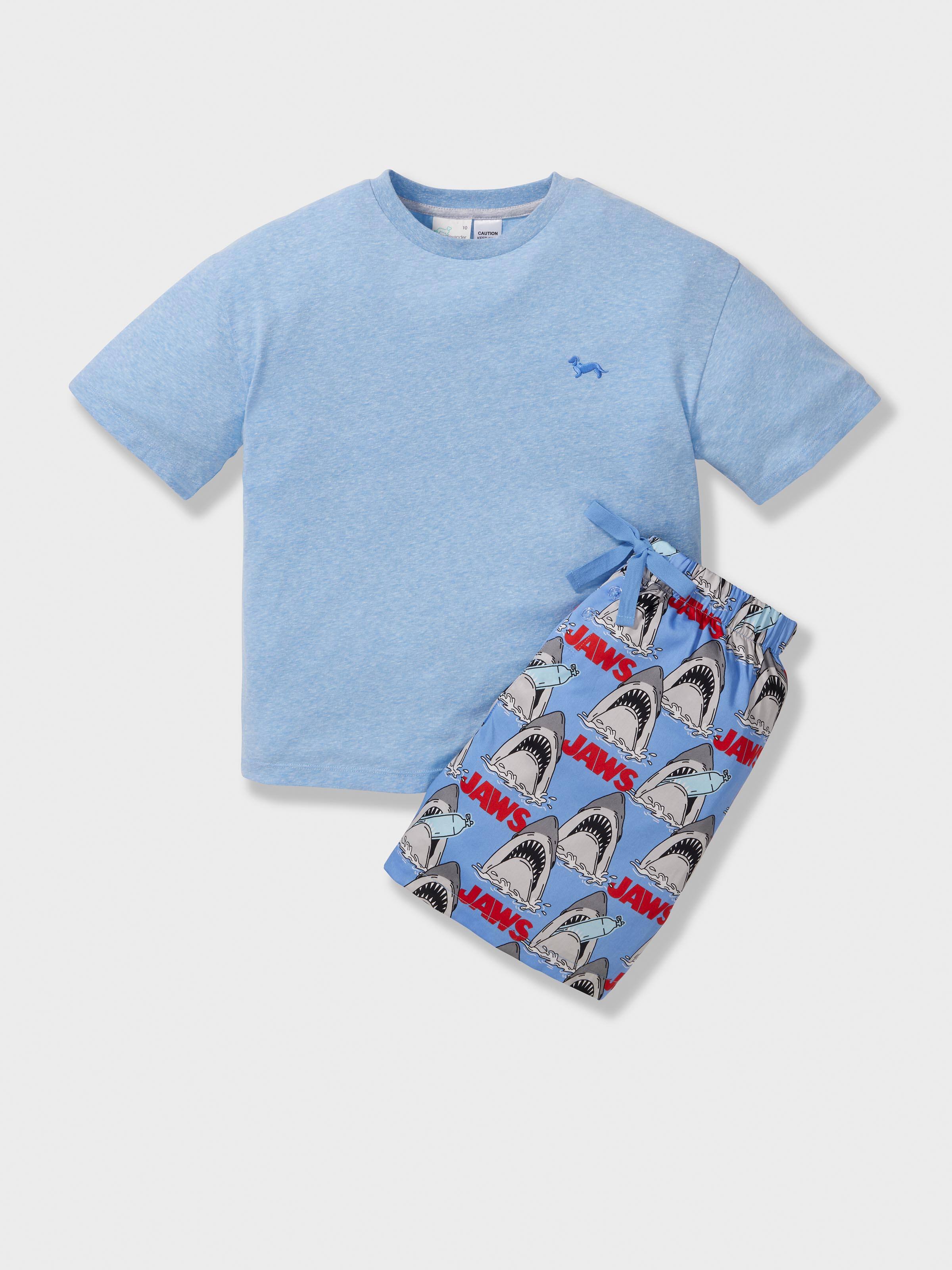 Boys Jaws Short Print Pj Set