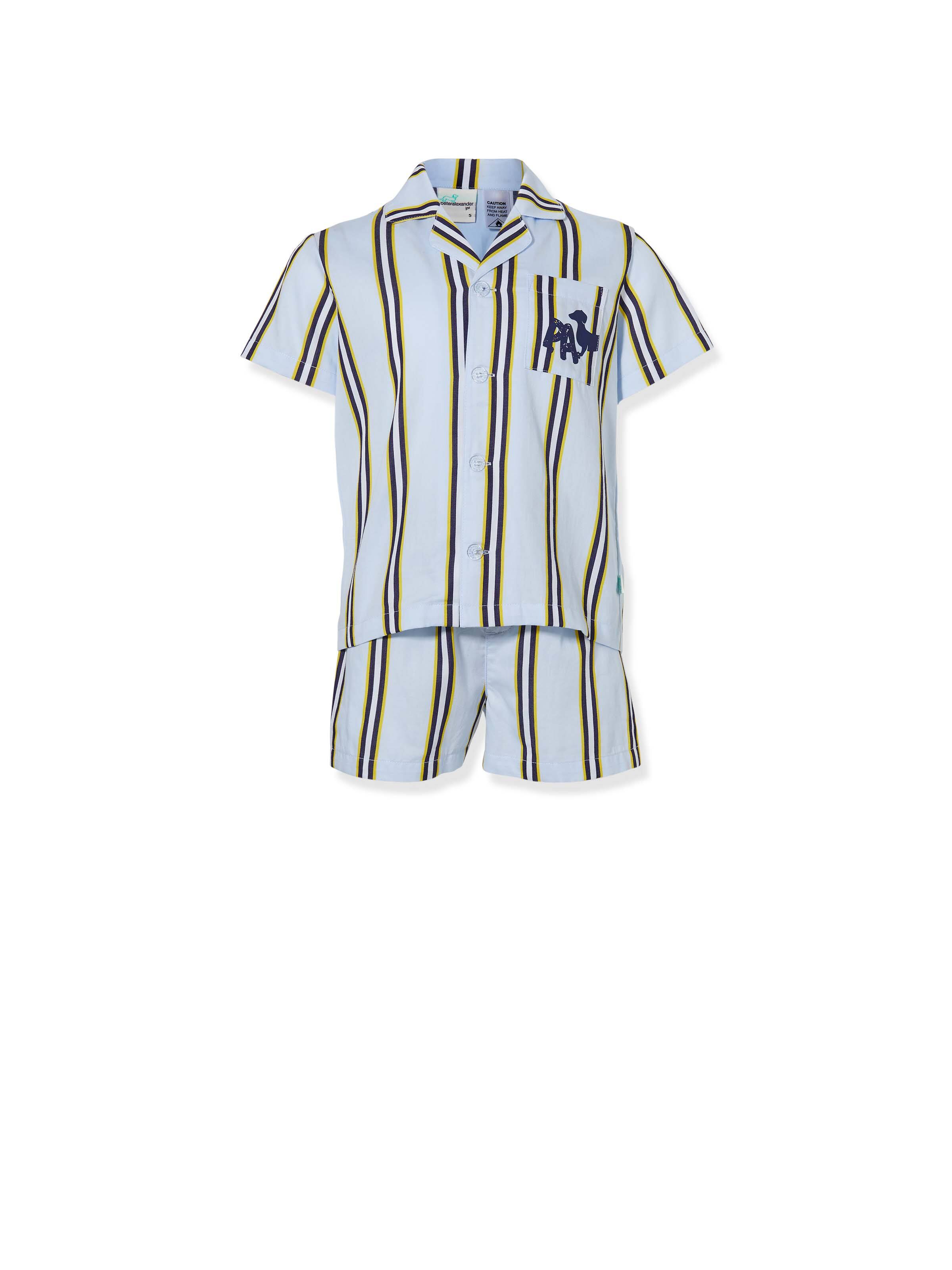 Jnr Boys Yellow Stripe Pj Set