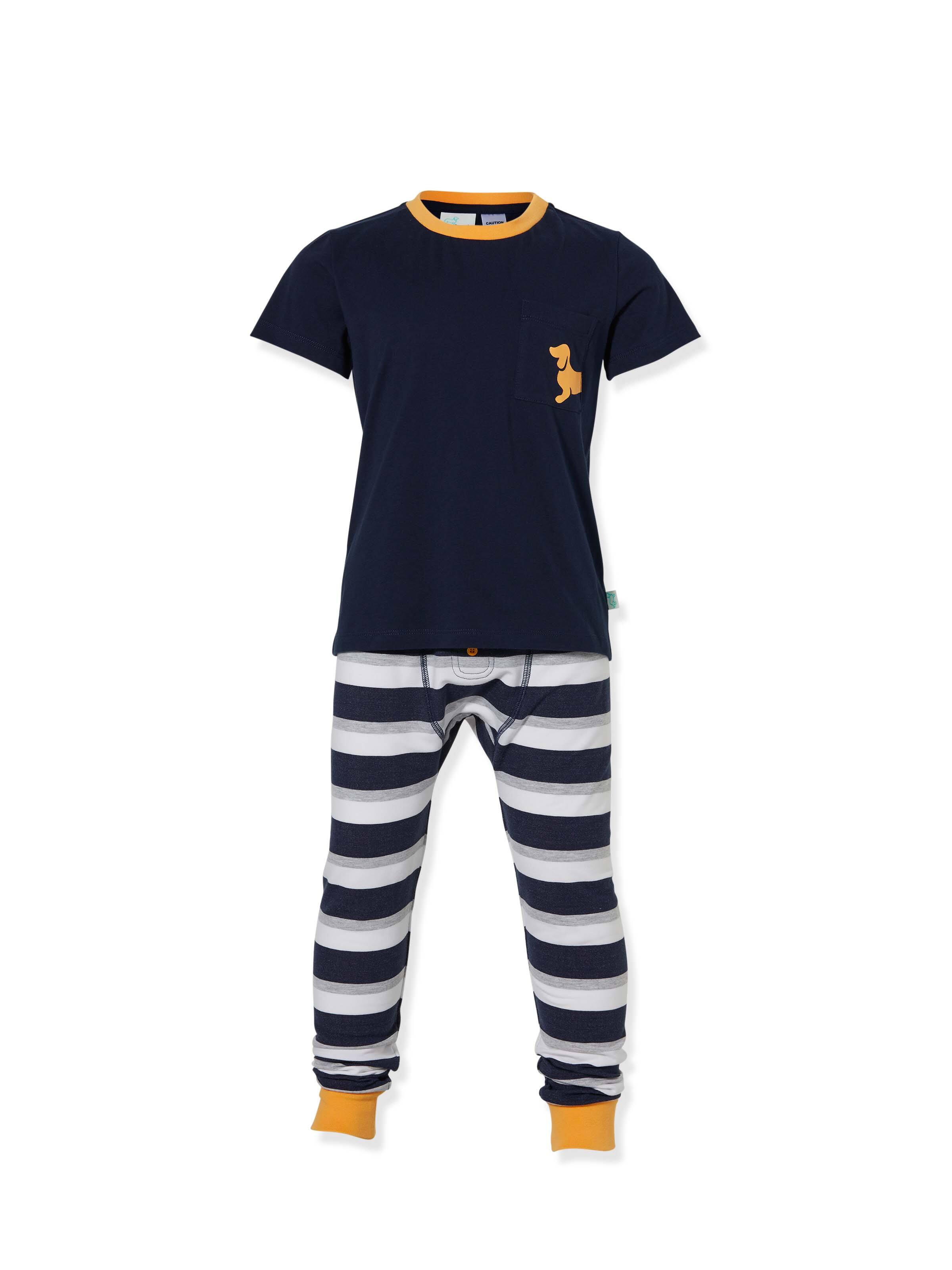 Jnr Boys Relaxed Stripe Pj Set