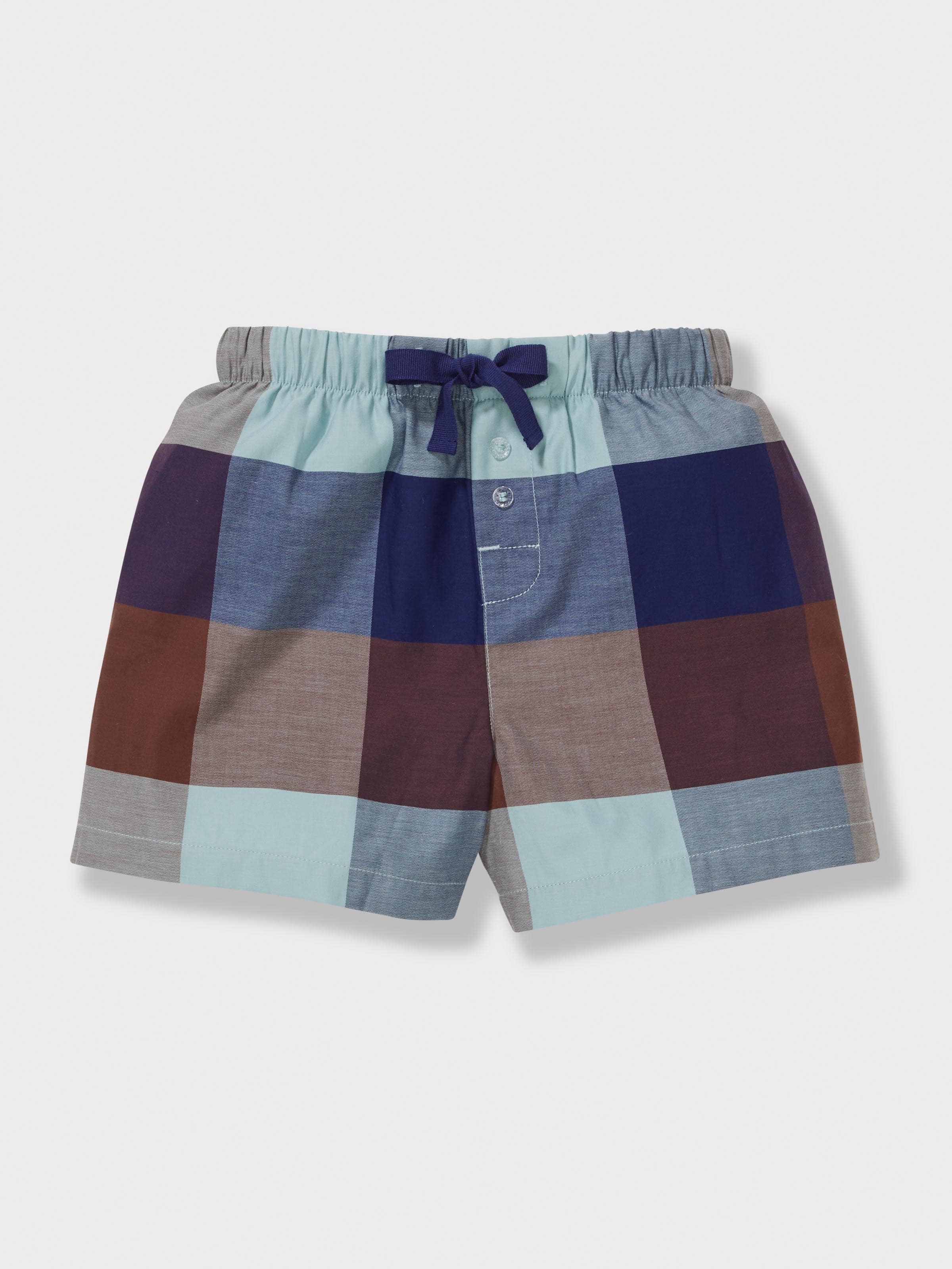 Jnr Boys Buffalo Check 100% Cotton Short Pj Set