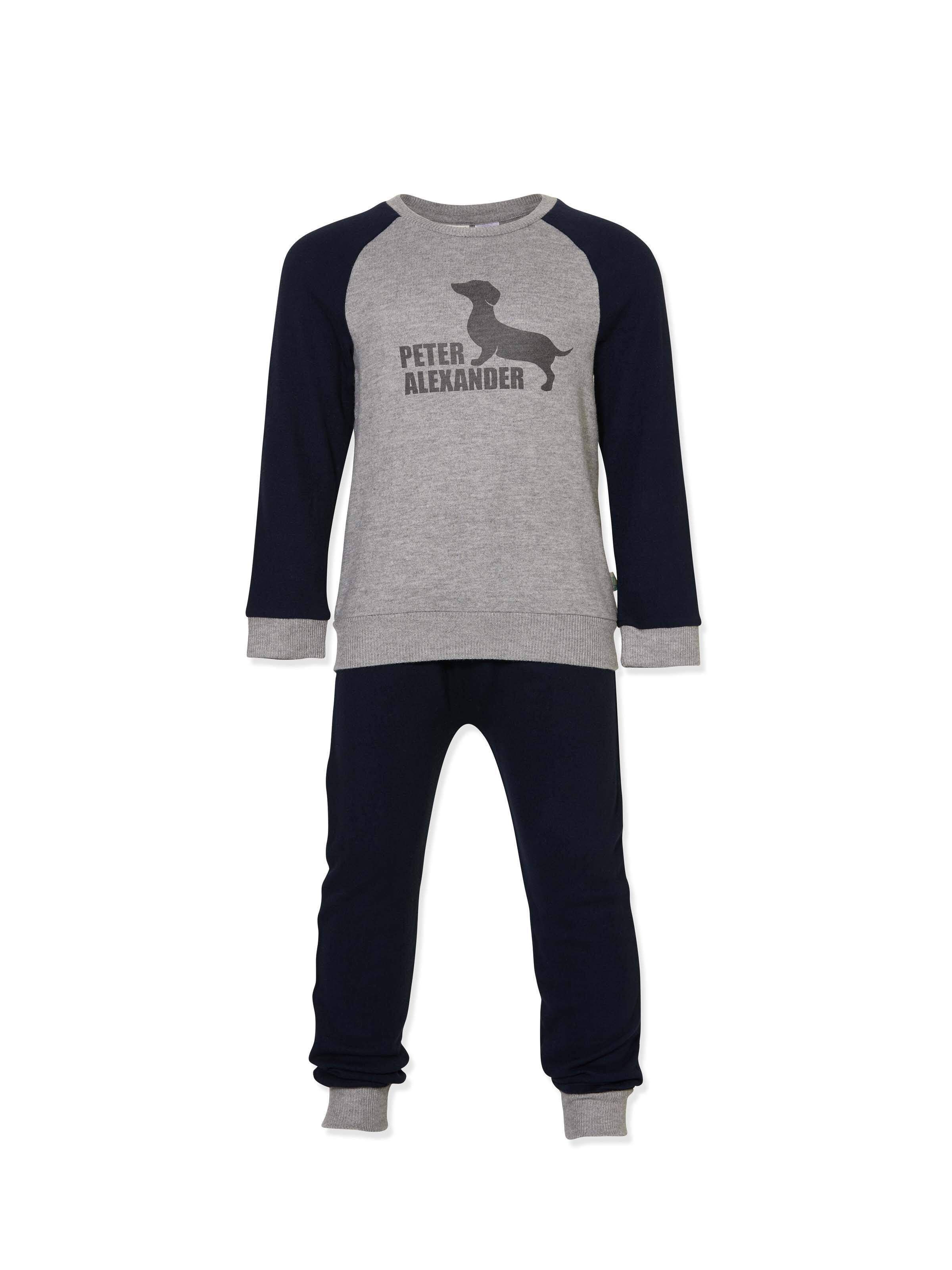 Jnr Boys Navy Fuzzy Pj Set