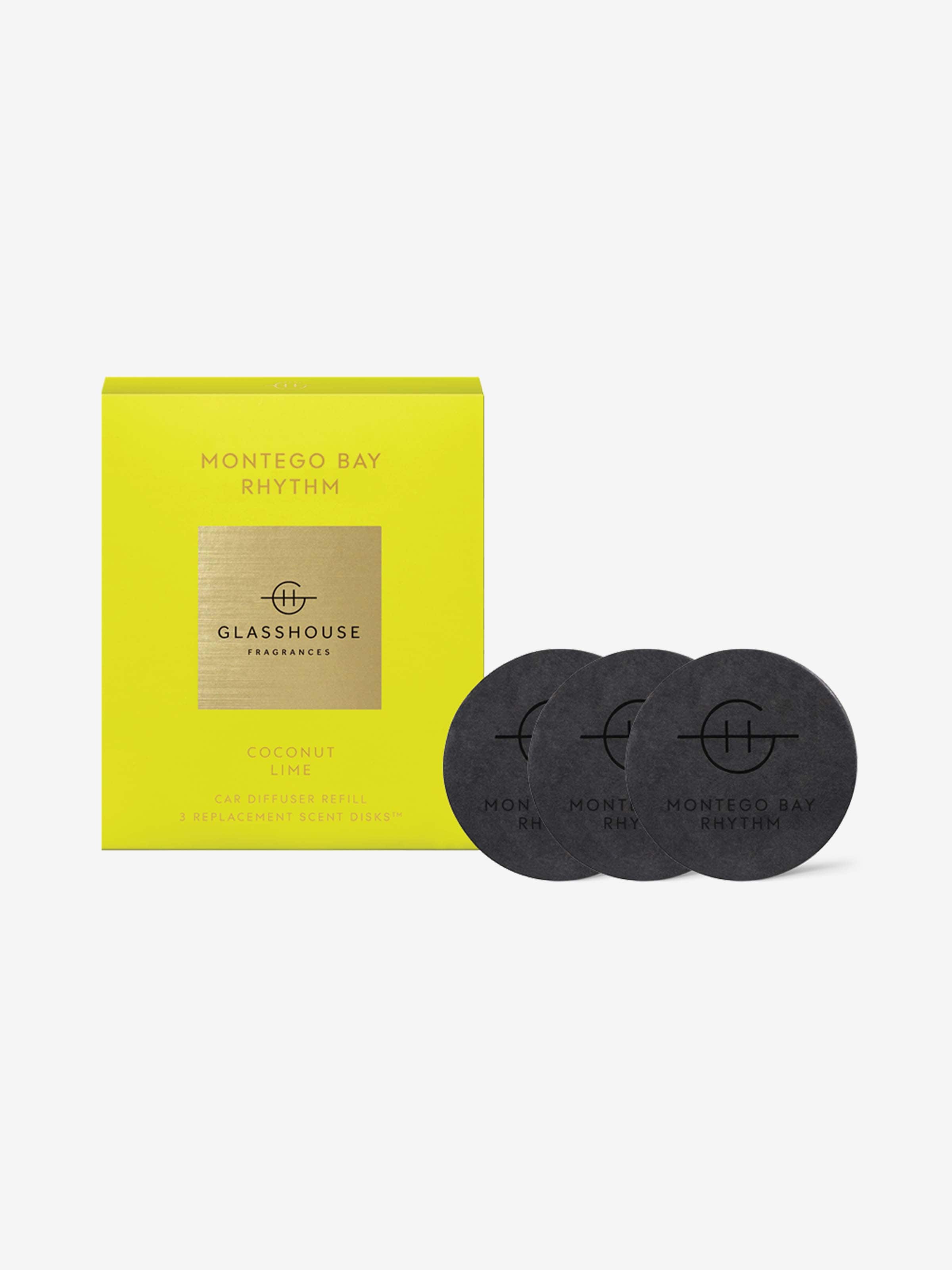 Glasshouse Fragrances Car Diffuser Refill 3 Pack