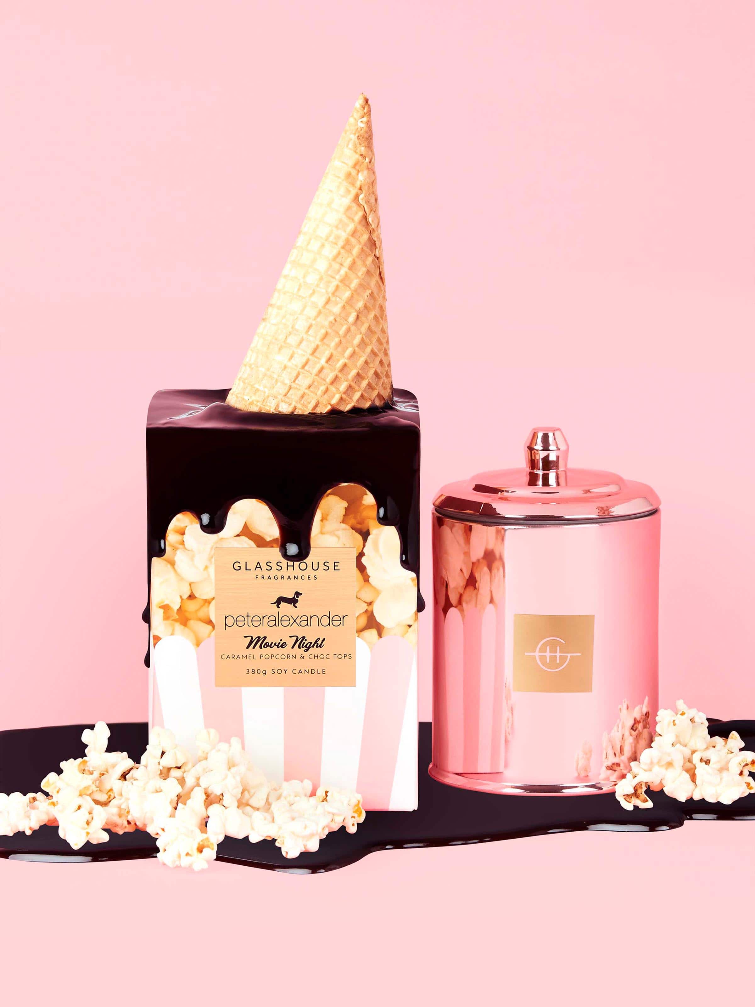 Glasshouse Fragrances Limited Edition Movie Night Candle 380G
