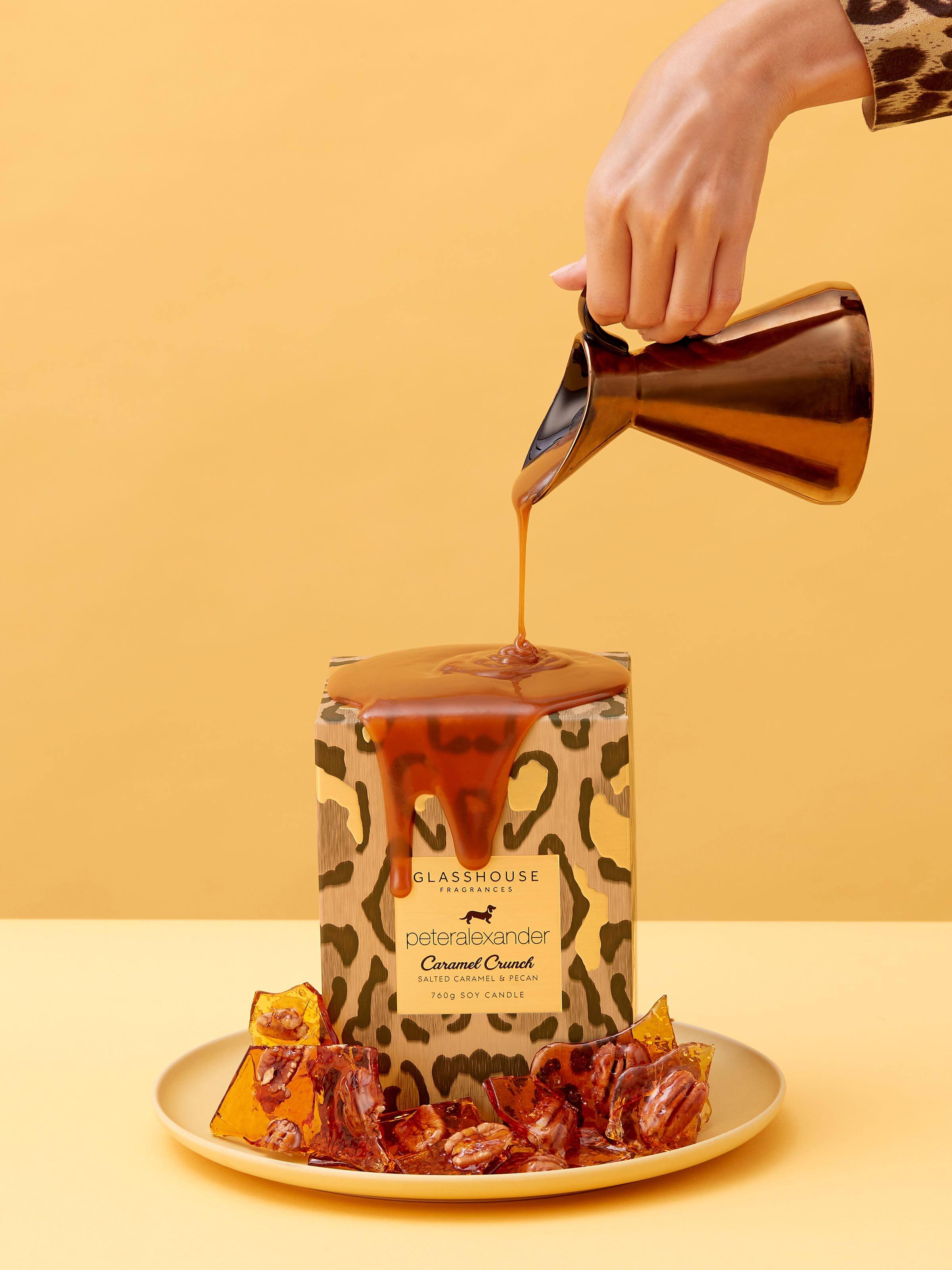 Glasshouse Fragrances Limited Edition Caramel Crunch Candle 380G