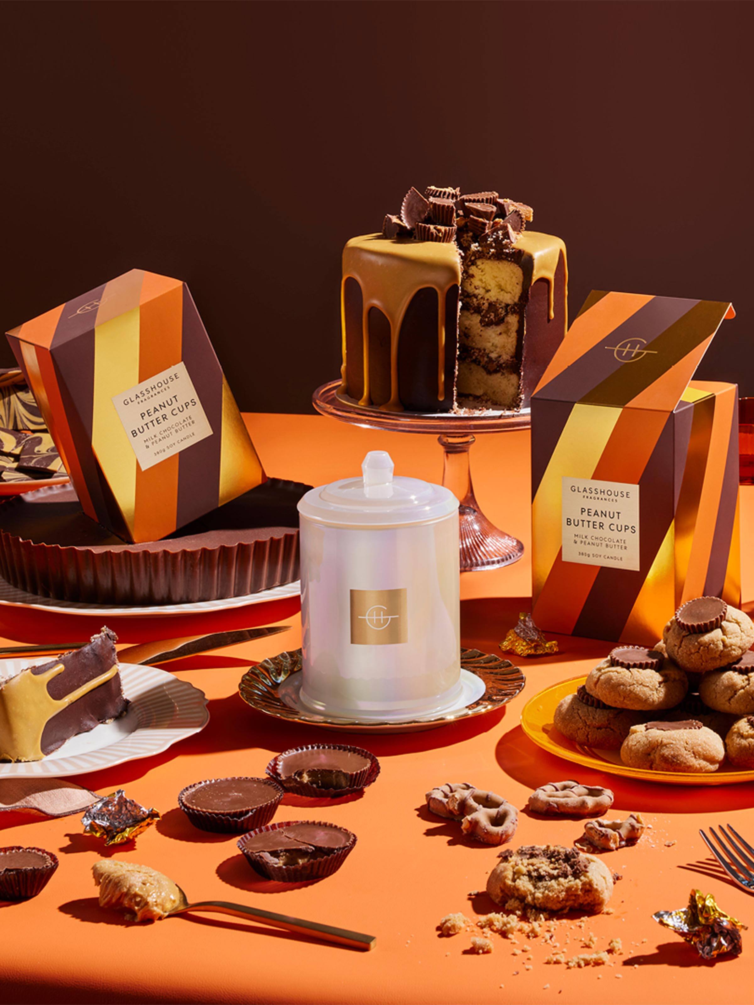 Glasshouse Fragrances Limited Edition Peanut Butter Cups 380G Candle