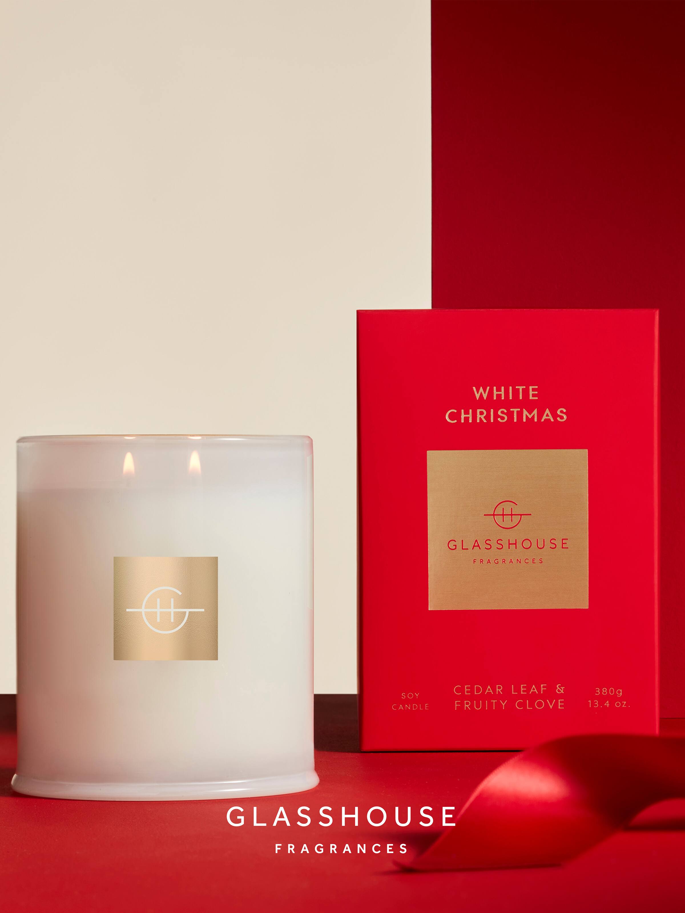 Glasshouse Fragrances Limited Edition White Christmas 380G Candle