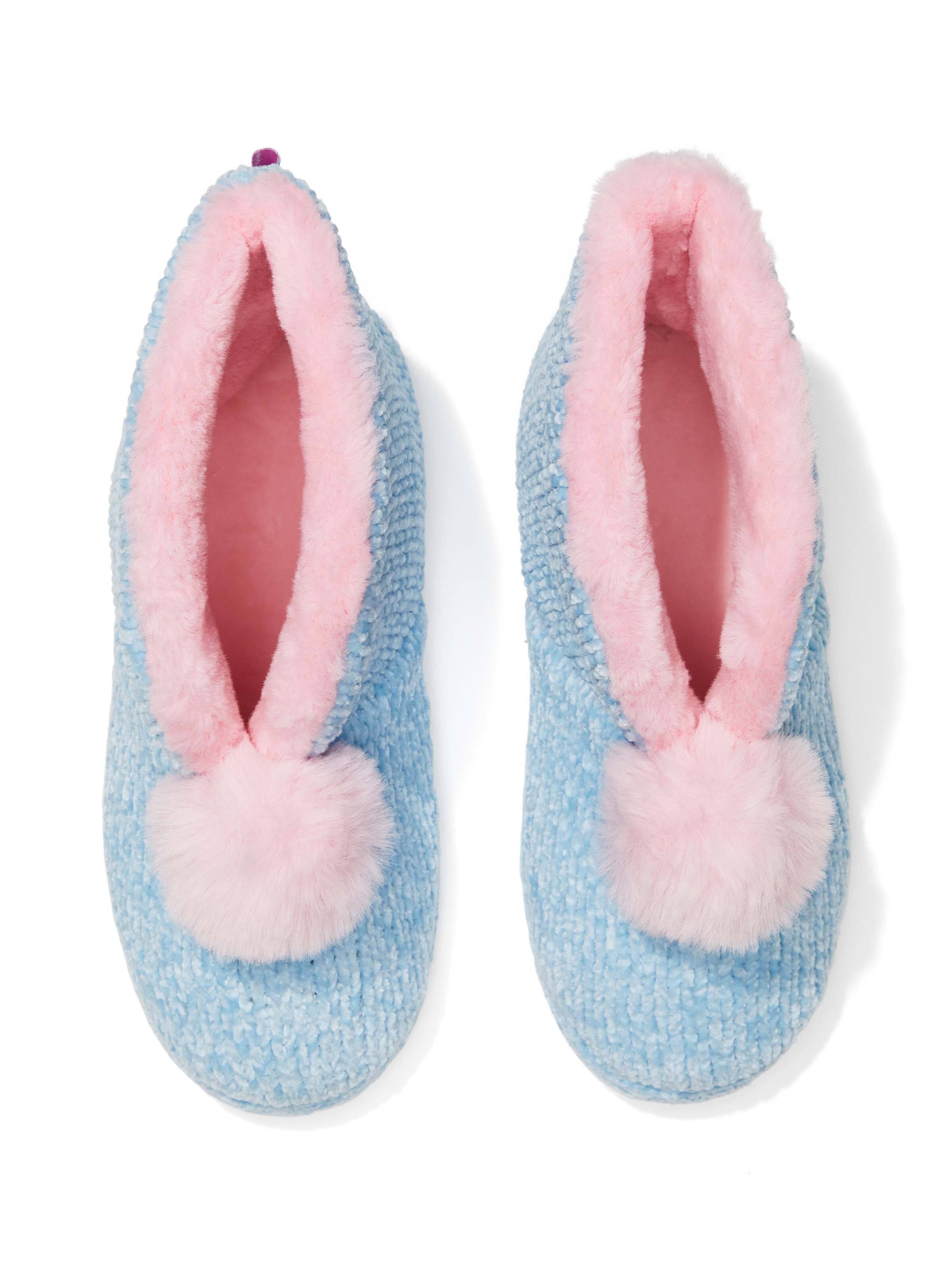 Chenille Pom Pom Boot