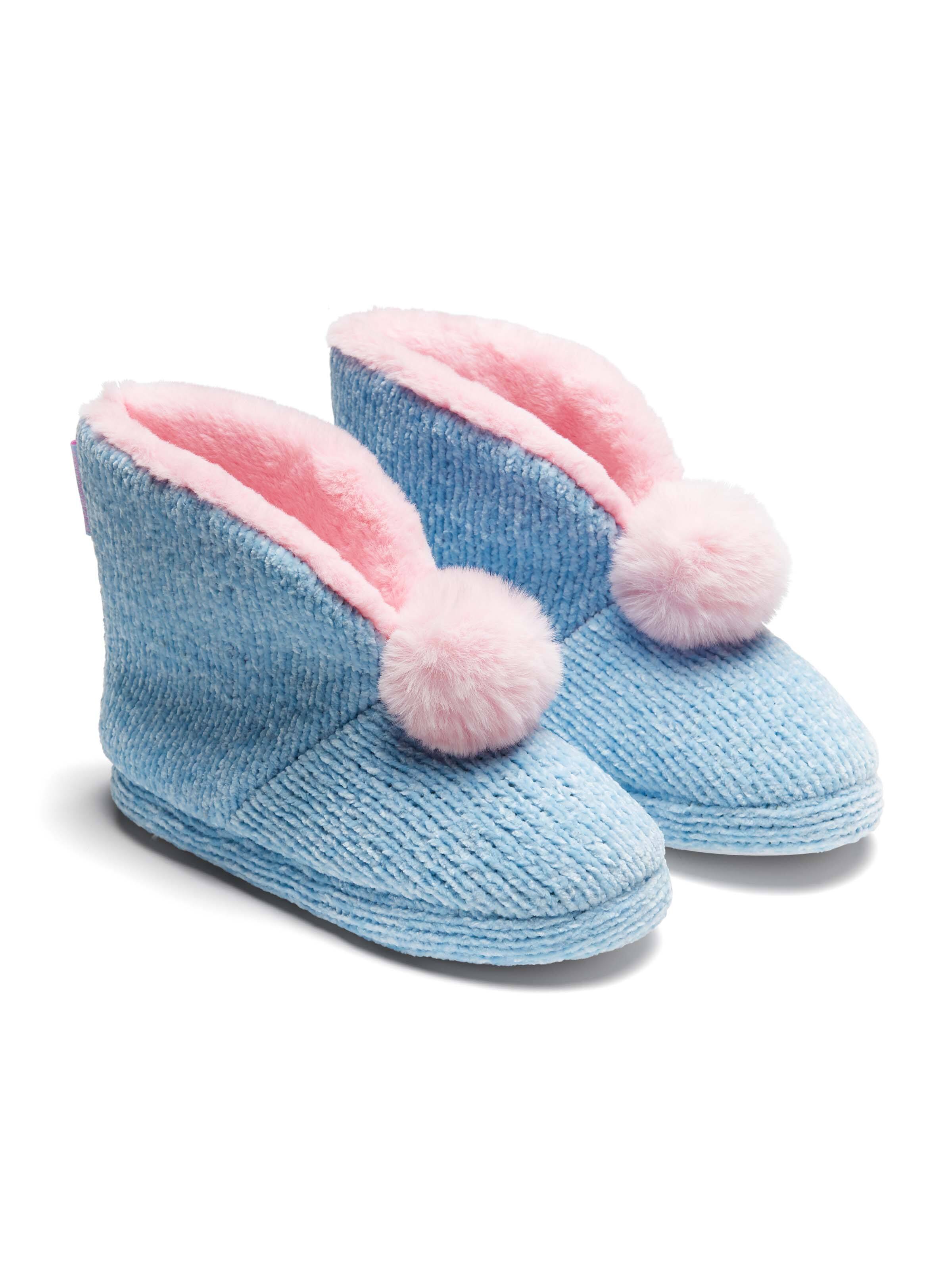 Chenille Pom Pom Boot