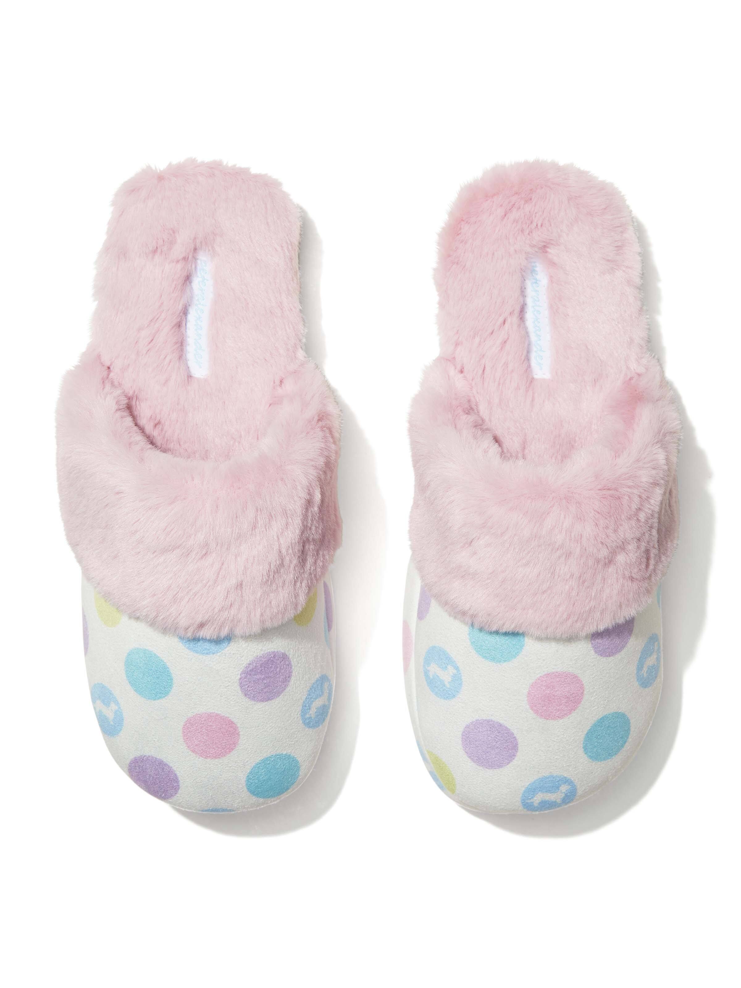 Penny Spot Fur Trim Scuff