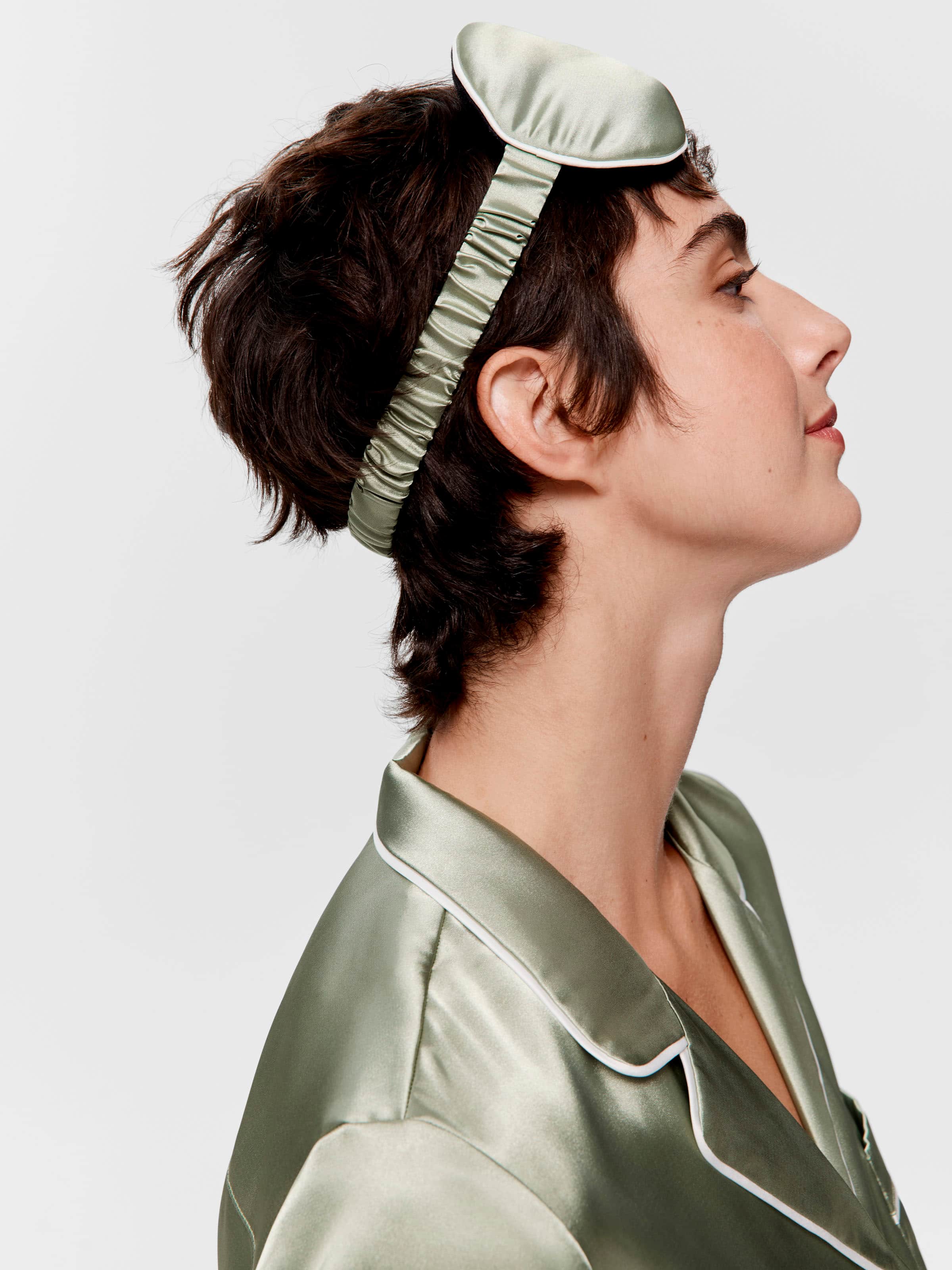 Sage Satin Eye Mask