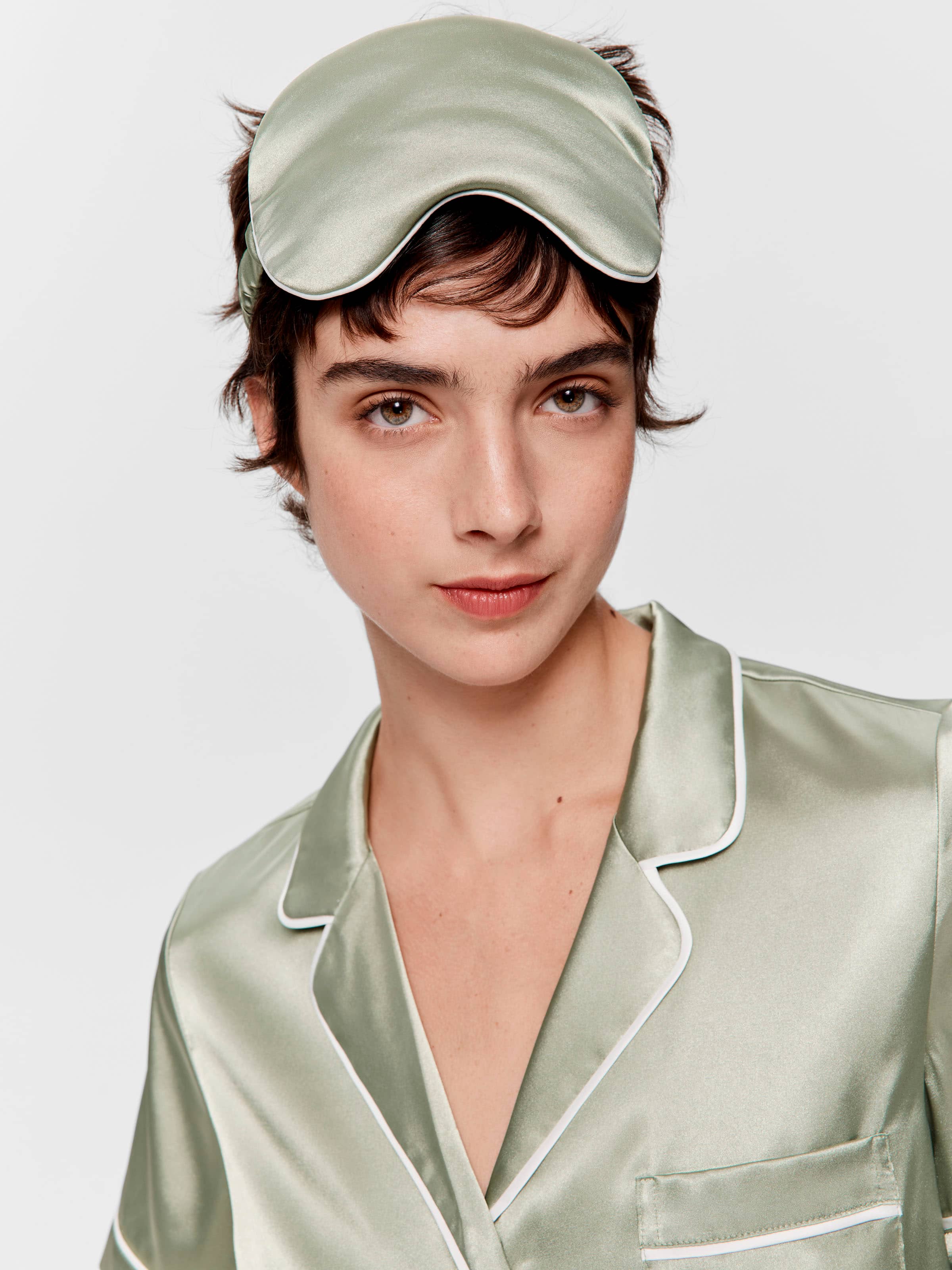 Sage Satin Eye Mask