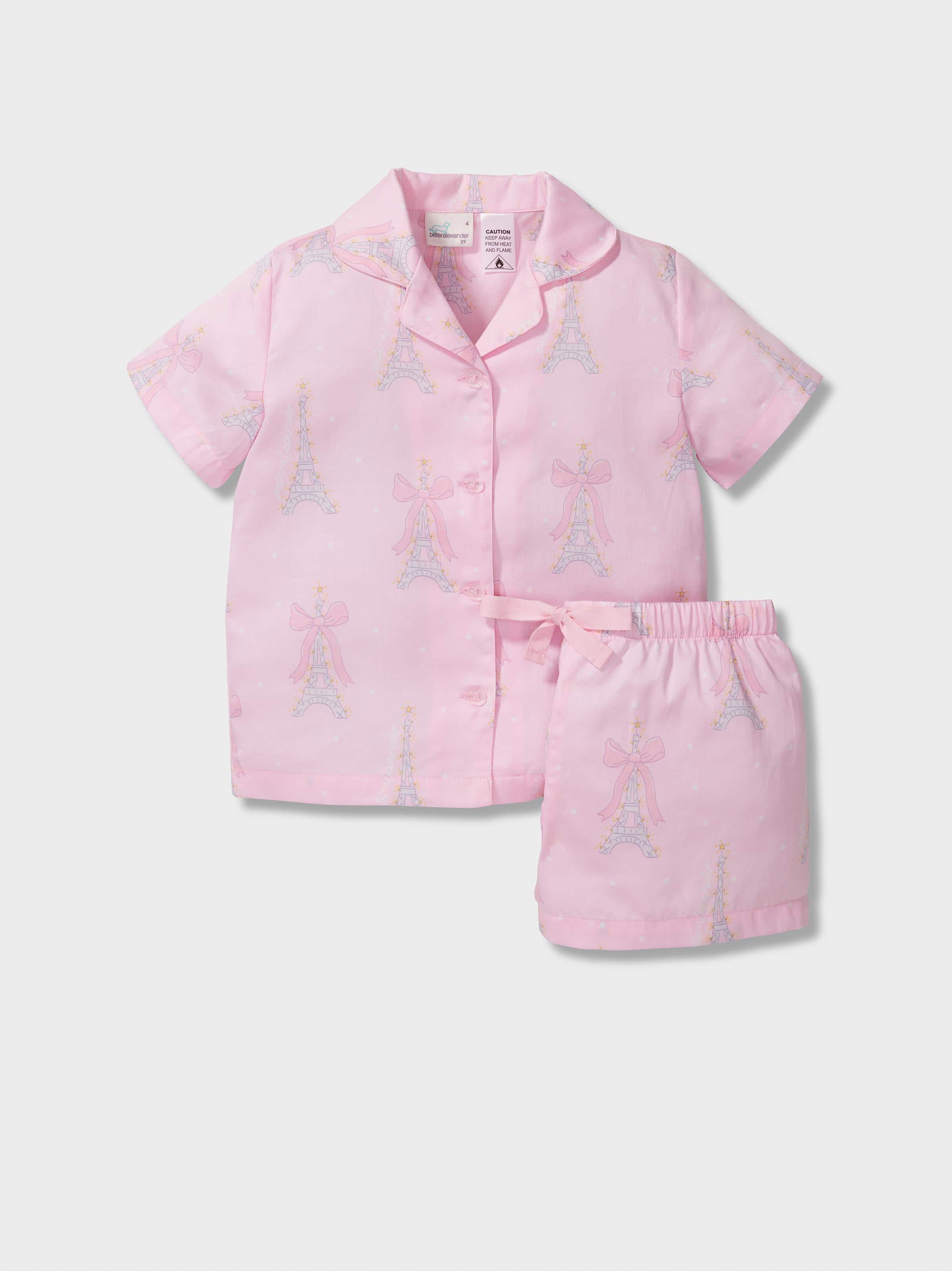 Jnr Girls Paris Classic Shortie Pj Set