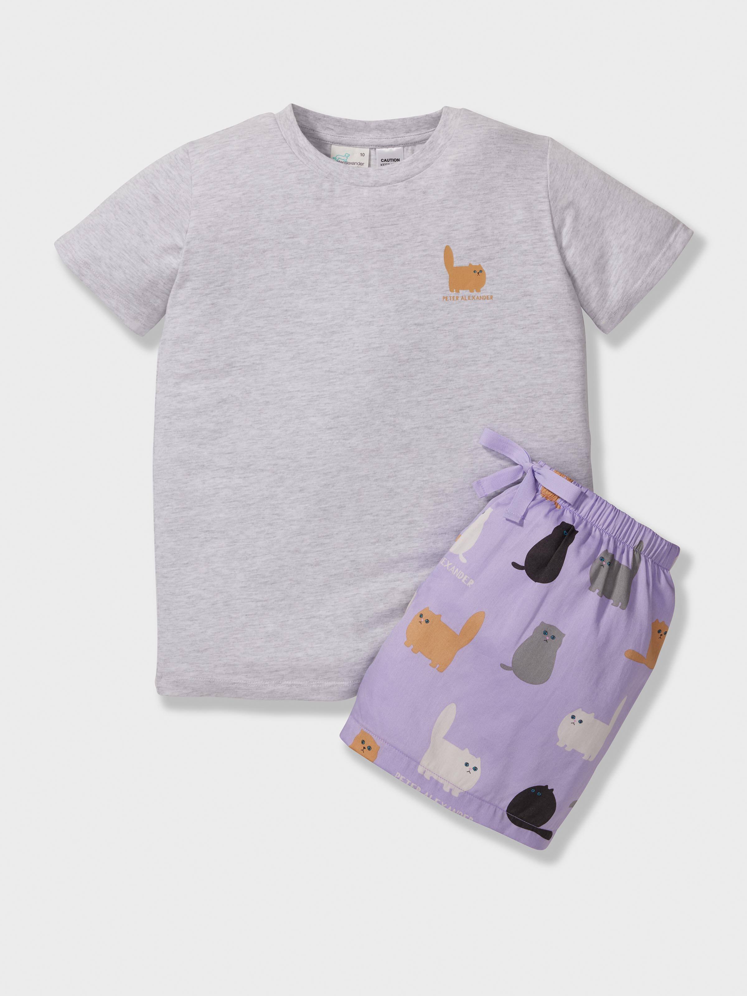Girls Kitty Short Pj Set