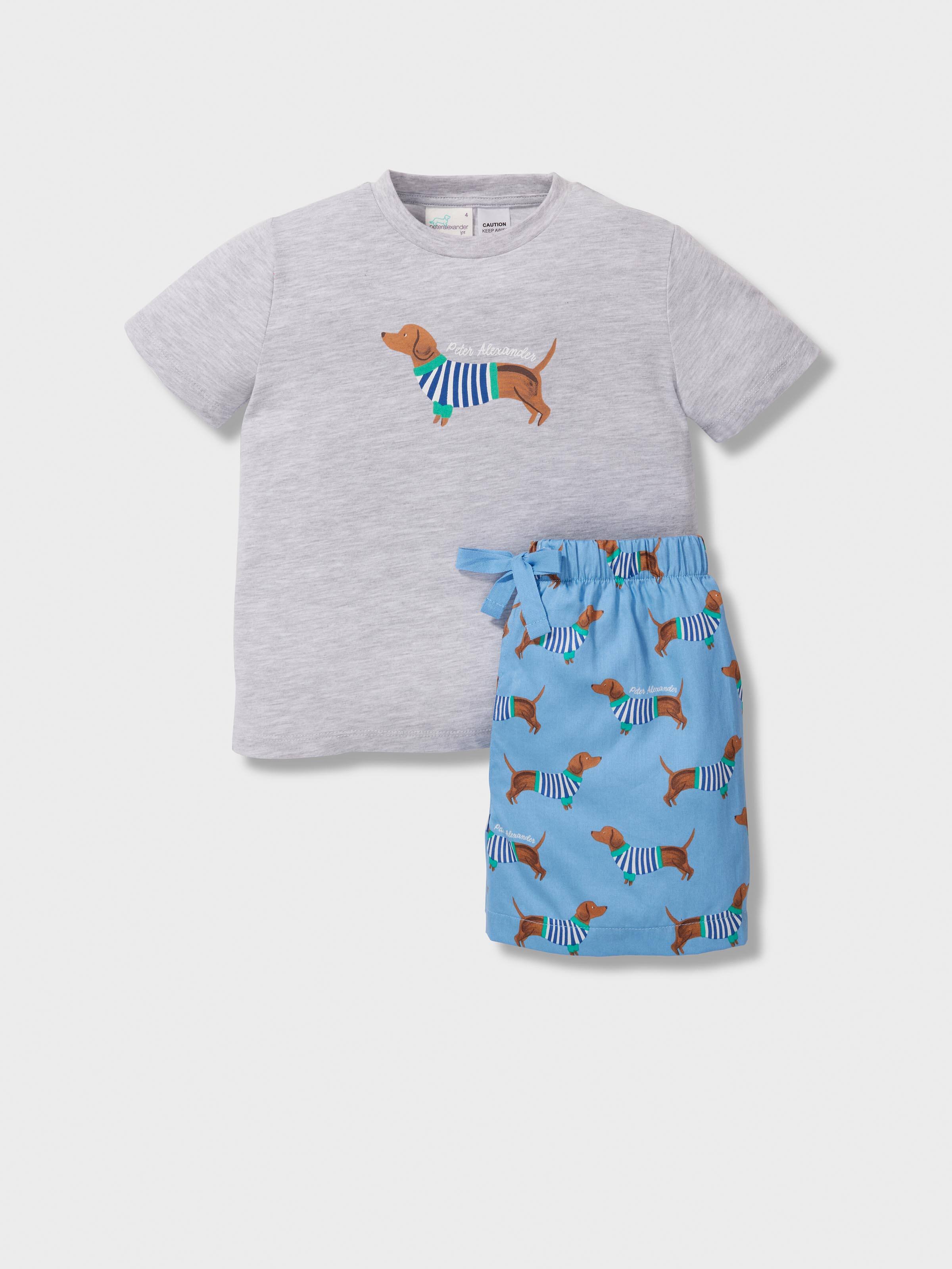 Jnr Boys Dachshund Short Pj Set