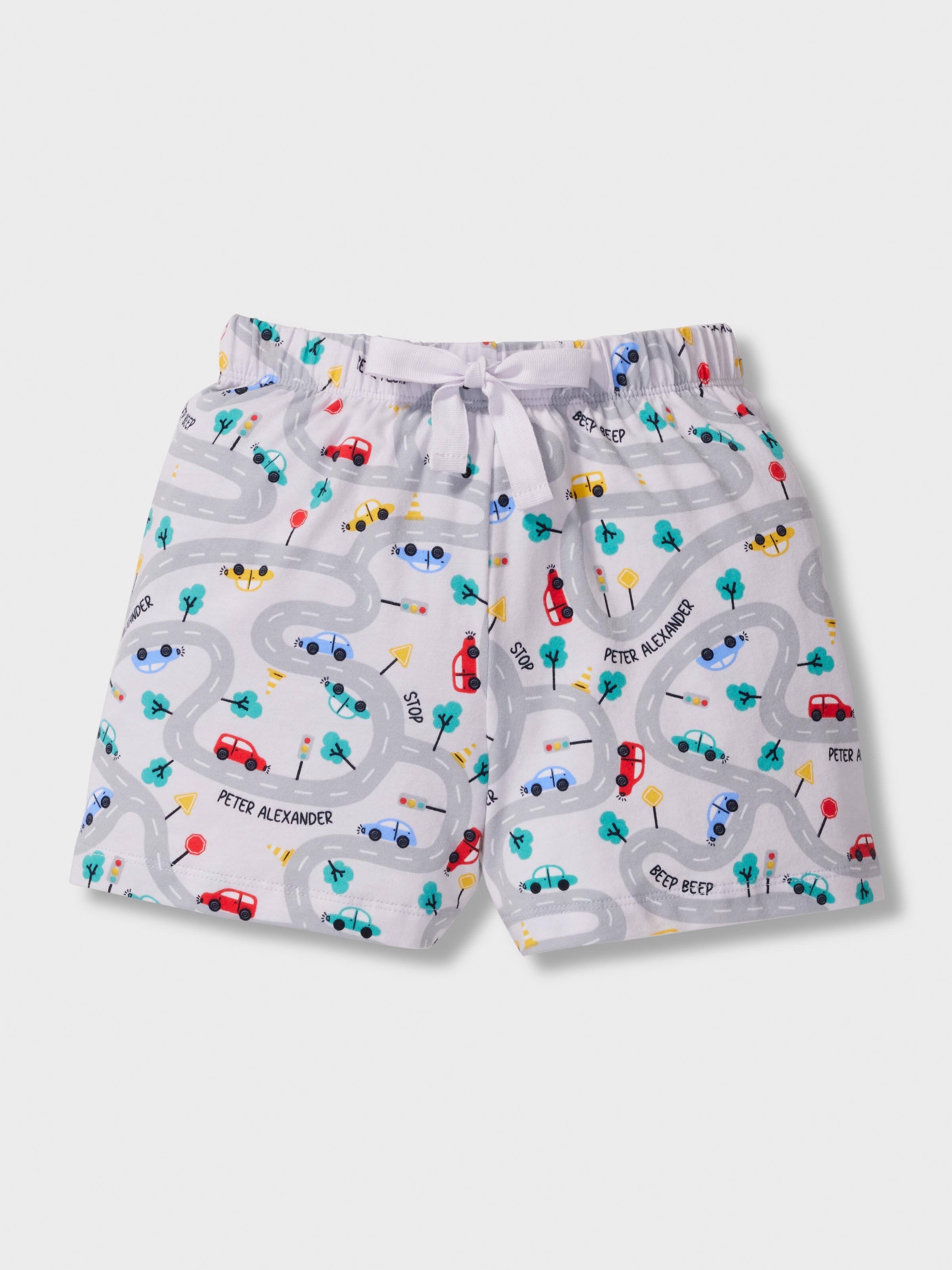 Jnr Boys Car Print Short Pj Set