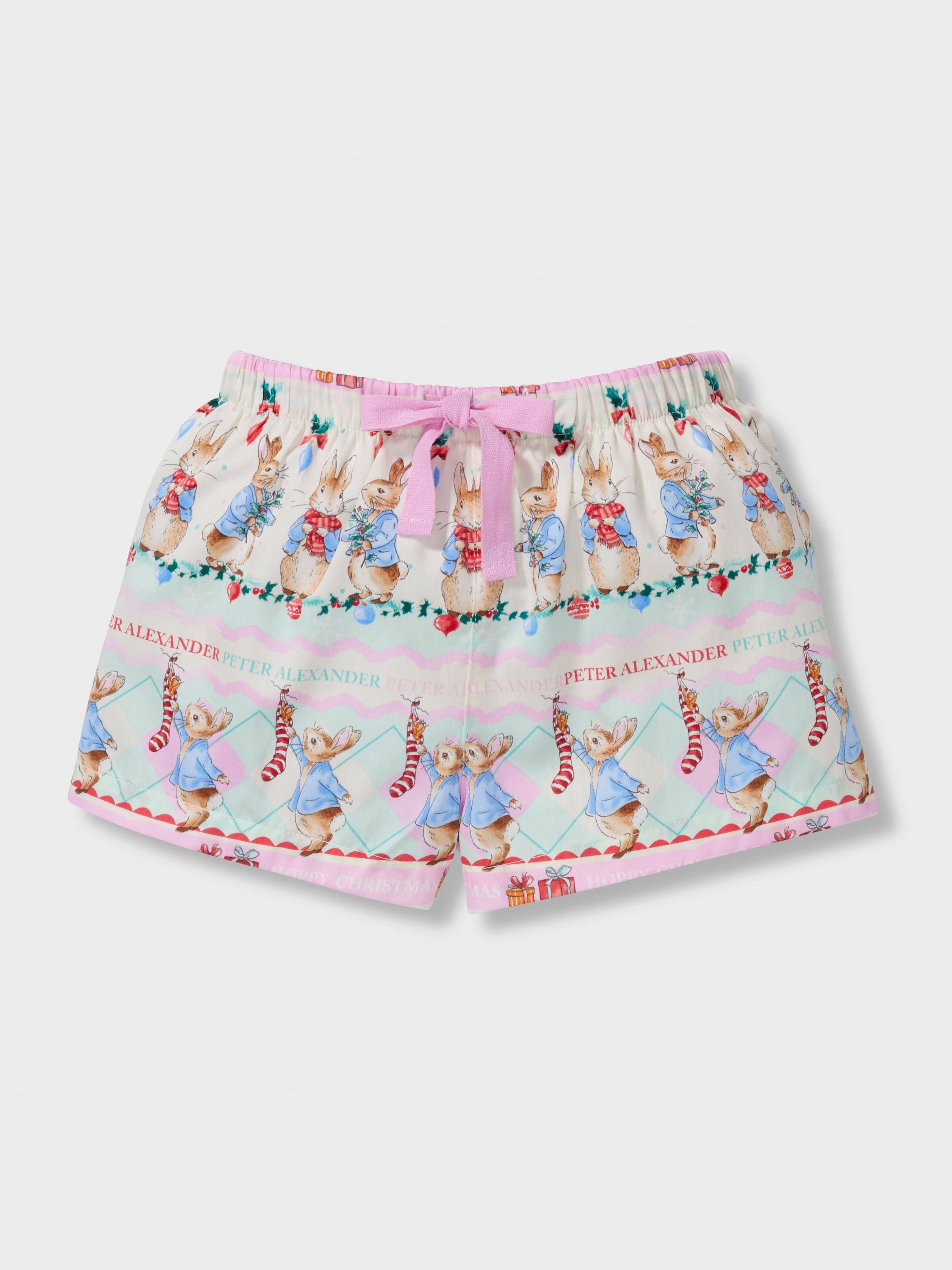 Jnr Girls Peter Rabbit Christmas 100% Cotton Short Pj Set