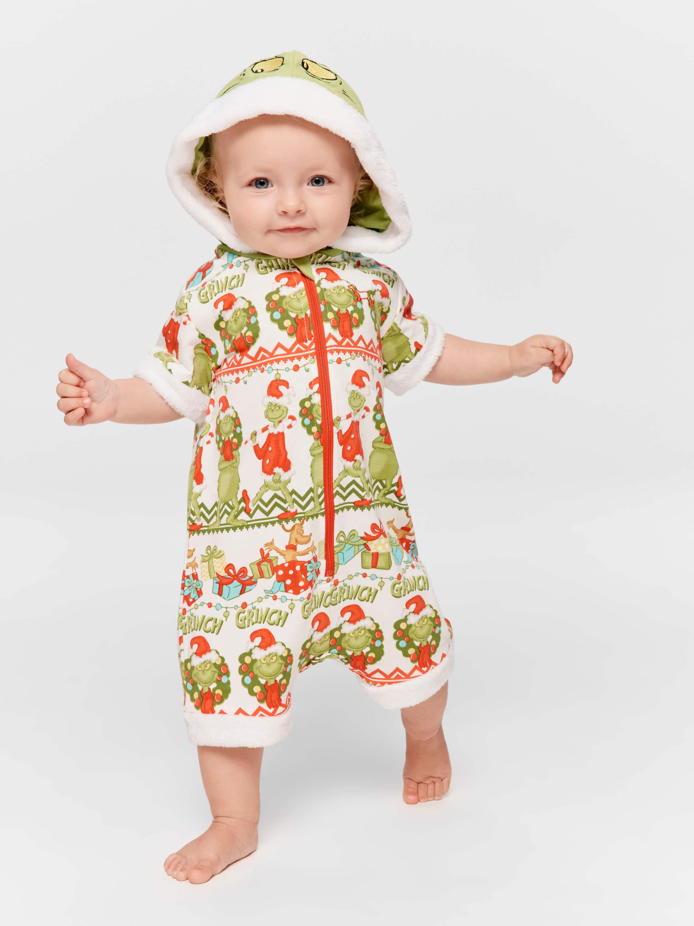 Baby The Grinch Fair Isle Onesie