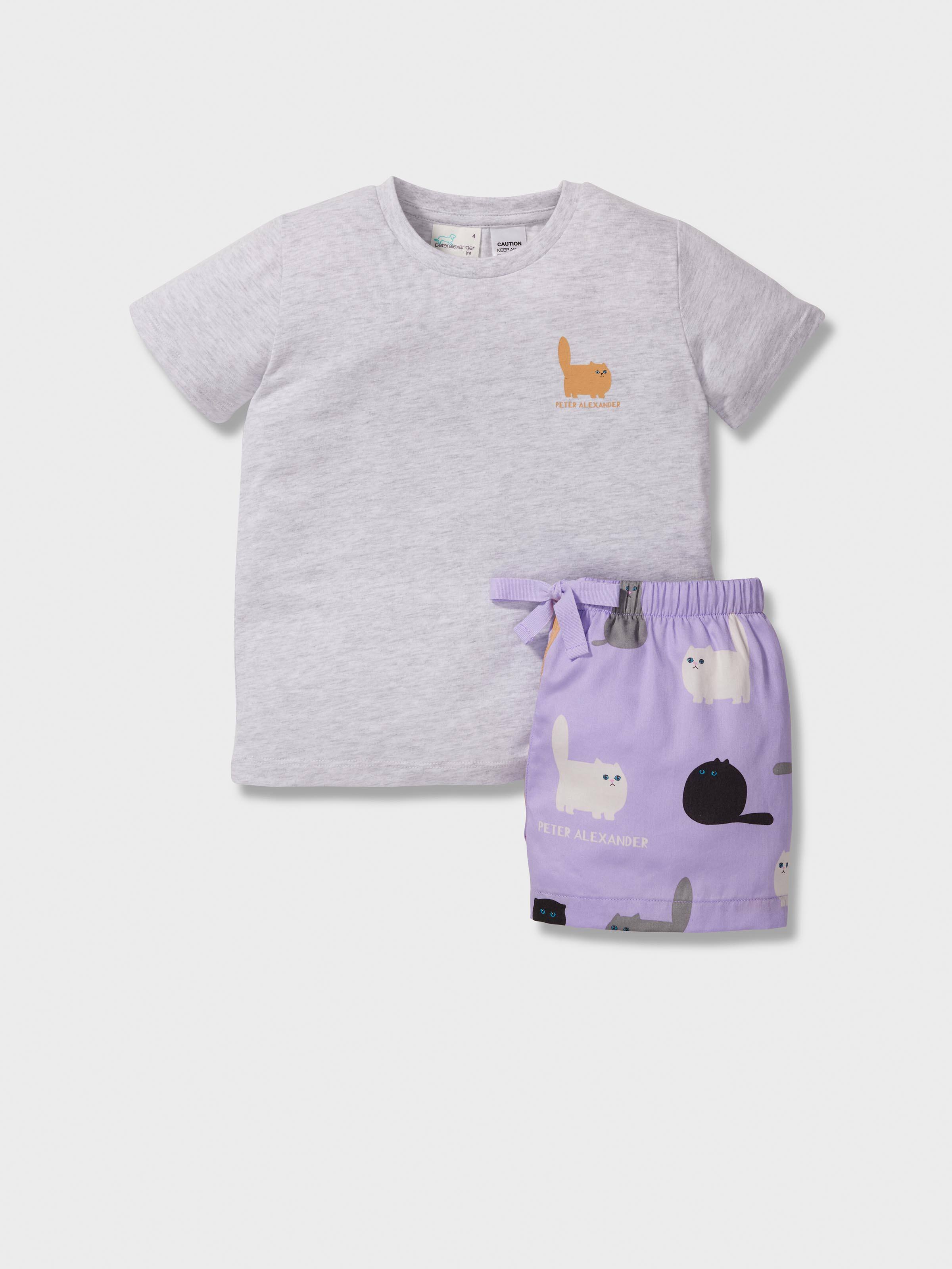 Jnr Girls Kitty Short Pj Set