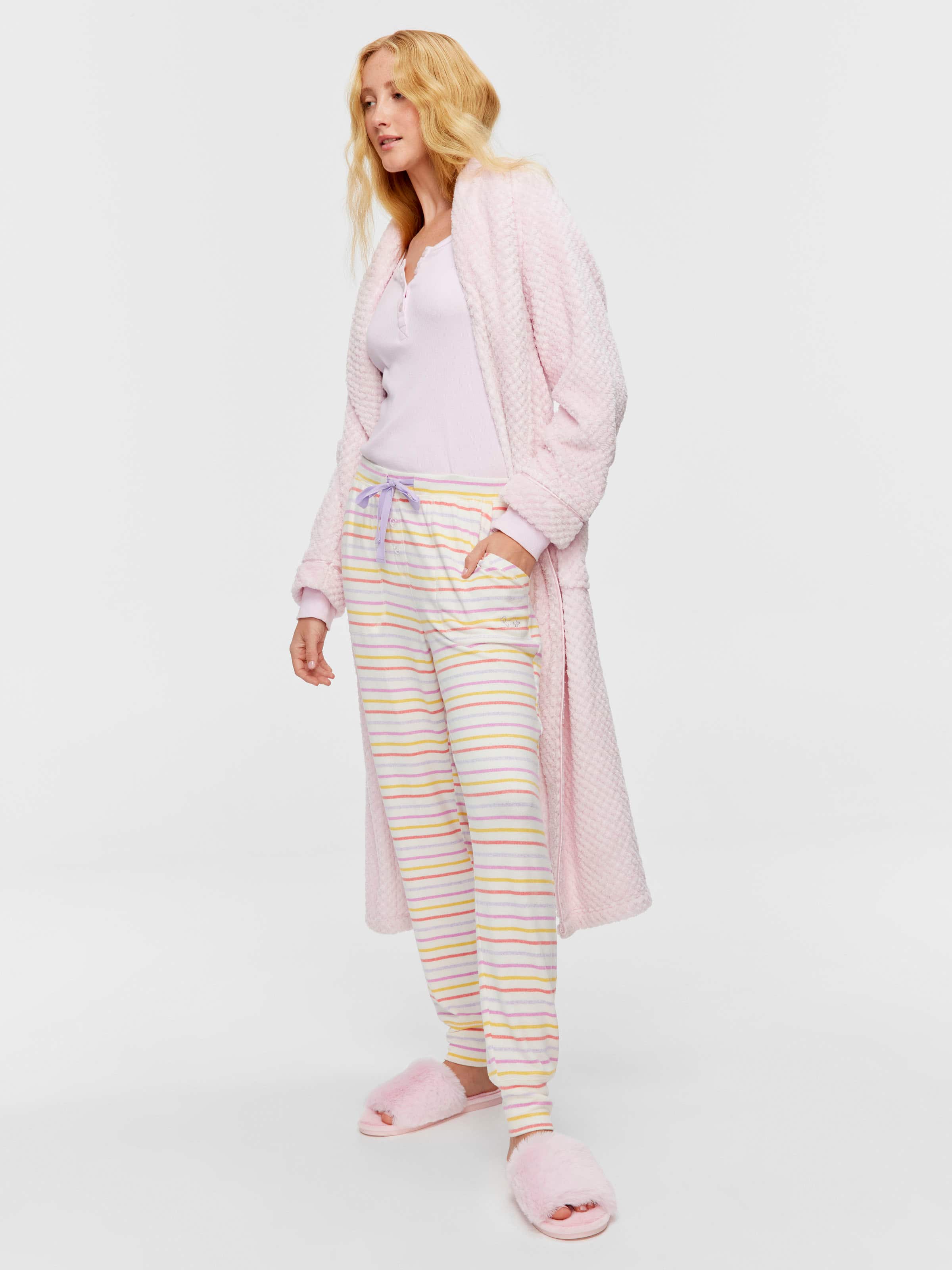 Fuzzy Stripe Easy Pj Pant