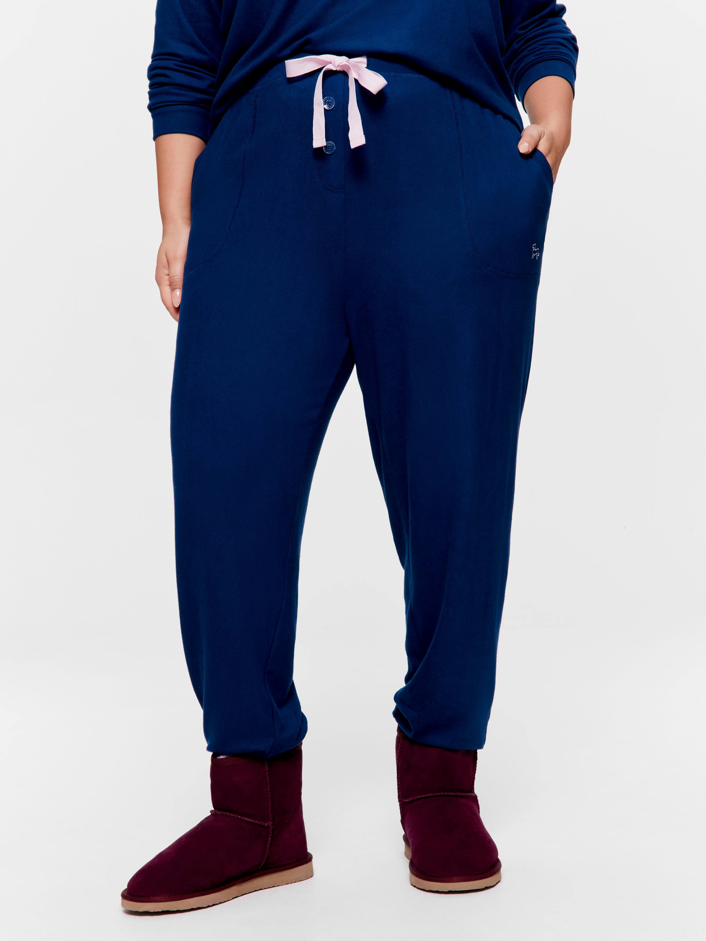 P.A. Plus Navy Plush Easy Pj Pant